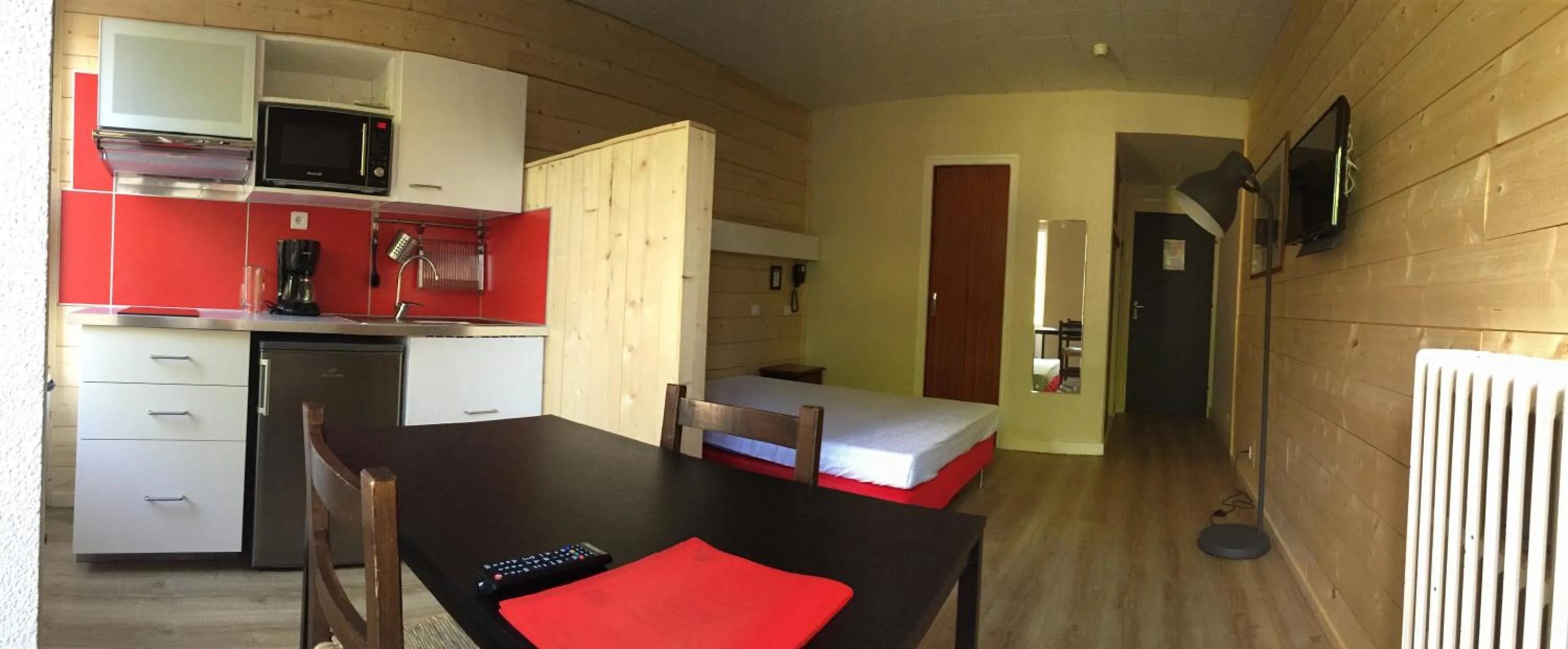 Kitchen or kitchenette in Aparthotel Le Petit Train