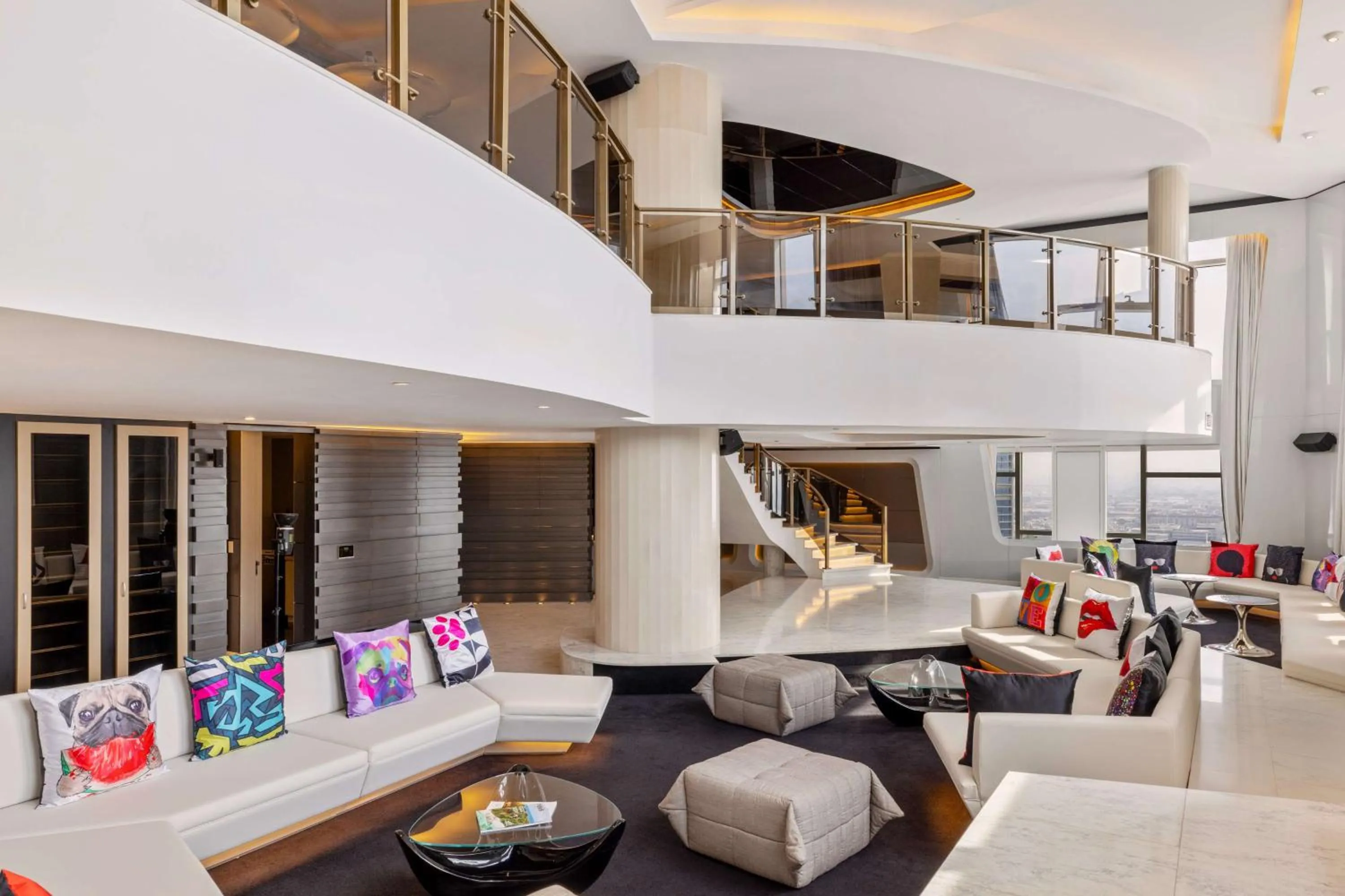 Living room in V Hotel Dubai, Curio Collection by Hilton