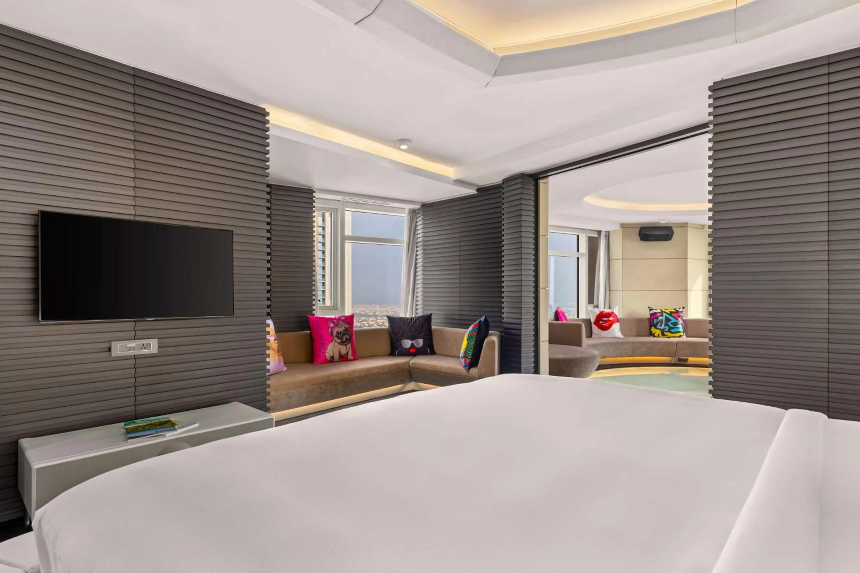 Bedroom, Bed in V Hotel Dubai, Curio Collection by Hilton