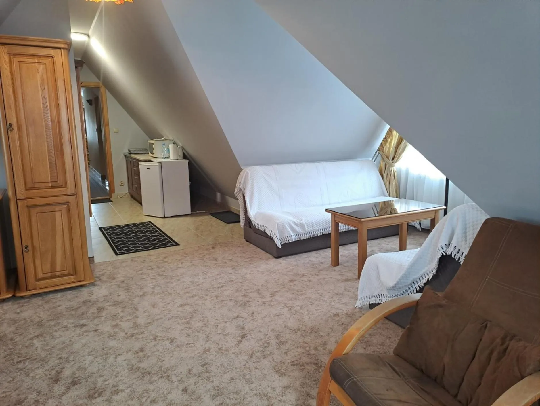 Kitchen or kitchenette, Bed in Willa Wisienka