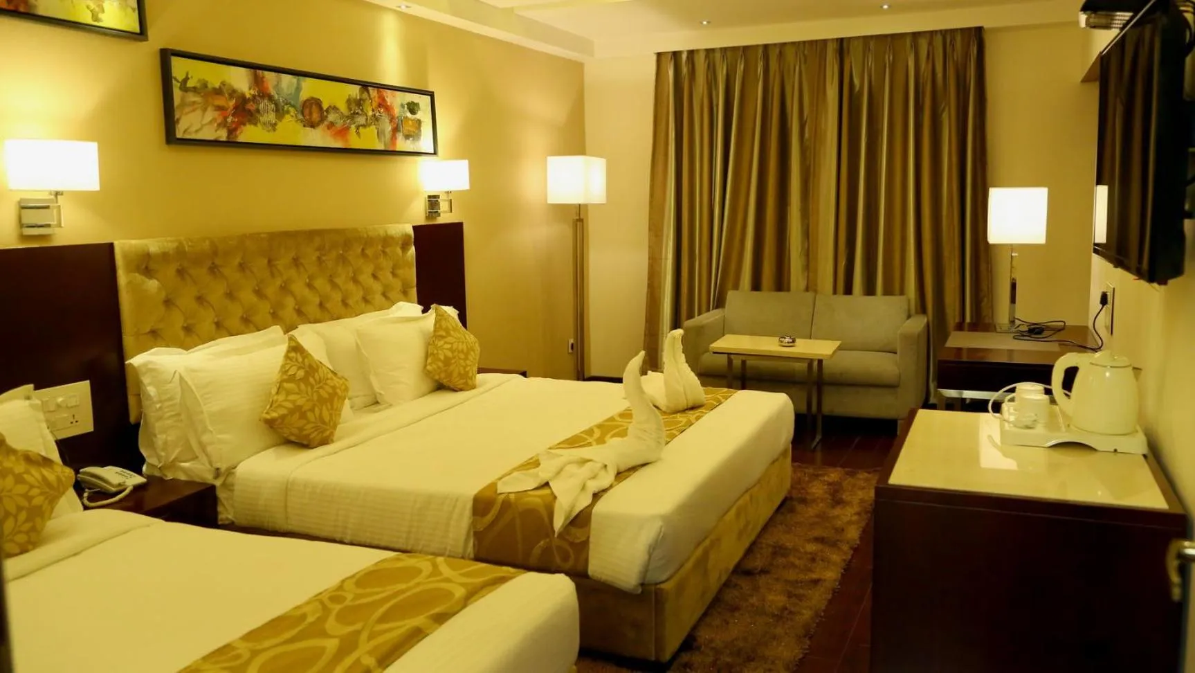 Coffee/tea facilities, Bed in Hotel Park N