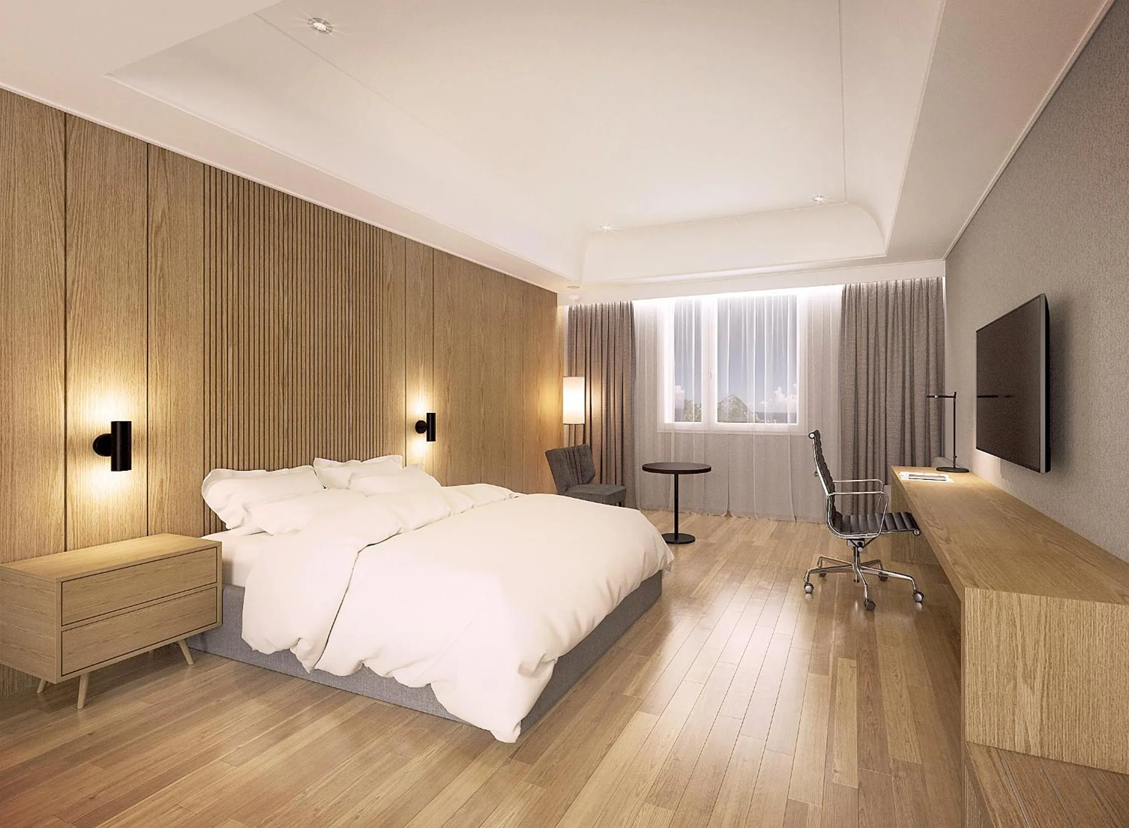 Decorative detail, Bed in Crown Hotel Changwon