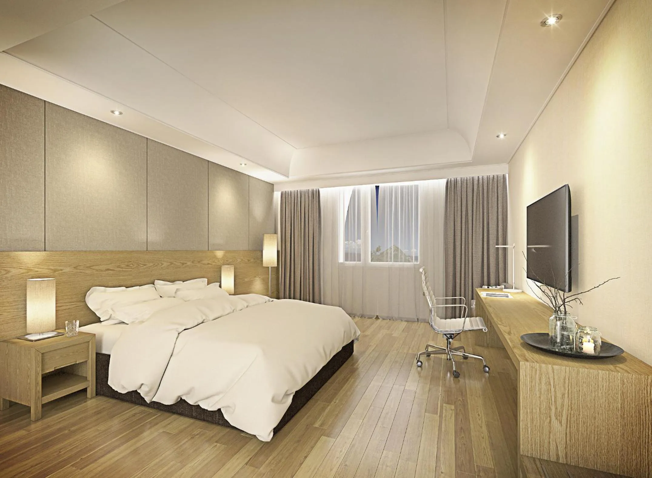 Decorative detail, Bed in Crown Hotel Changwon