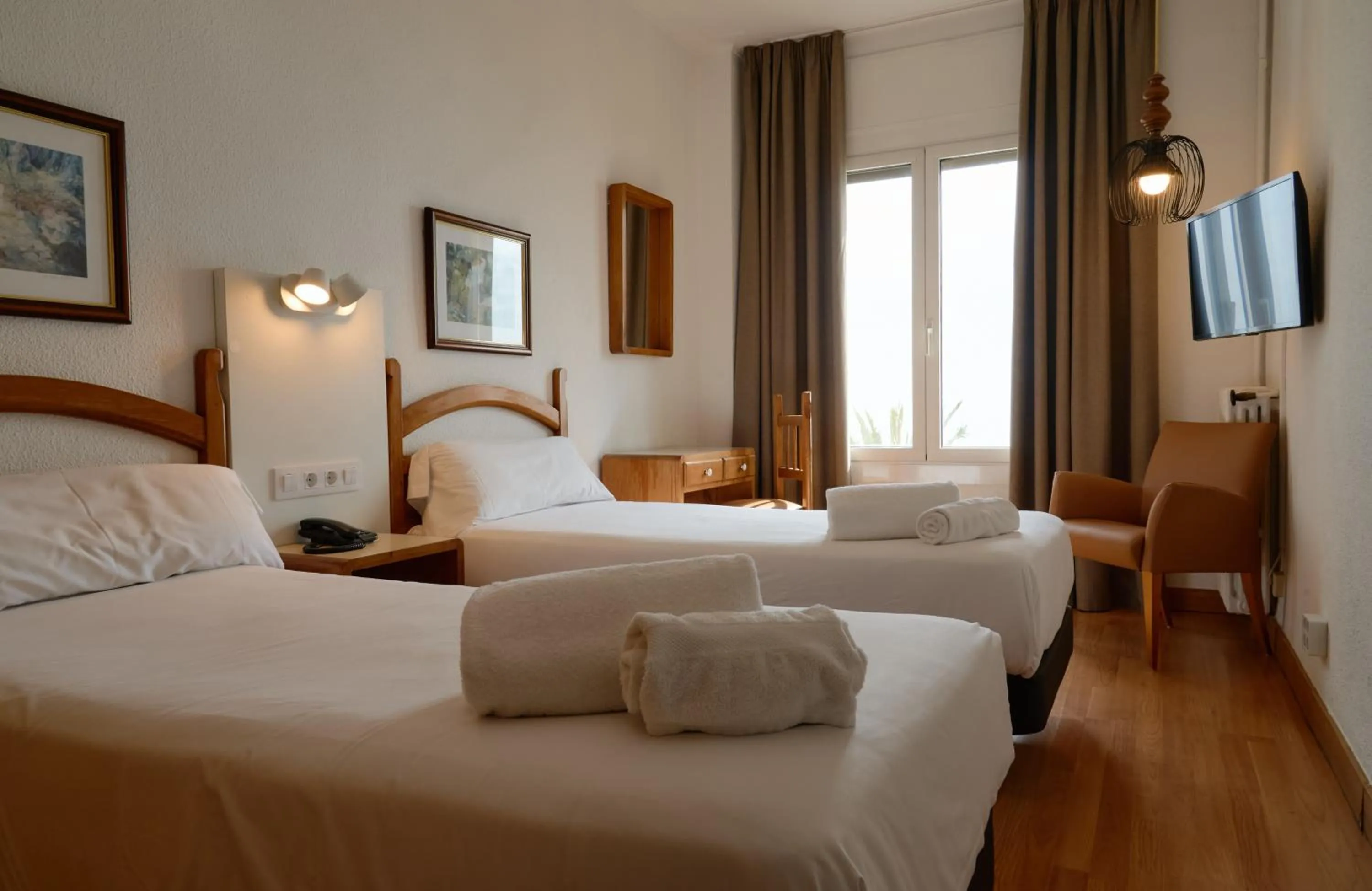 Bed in Hotel Miramar Badalona
