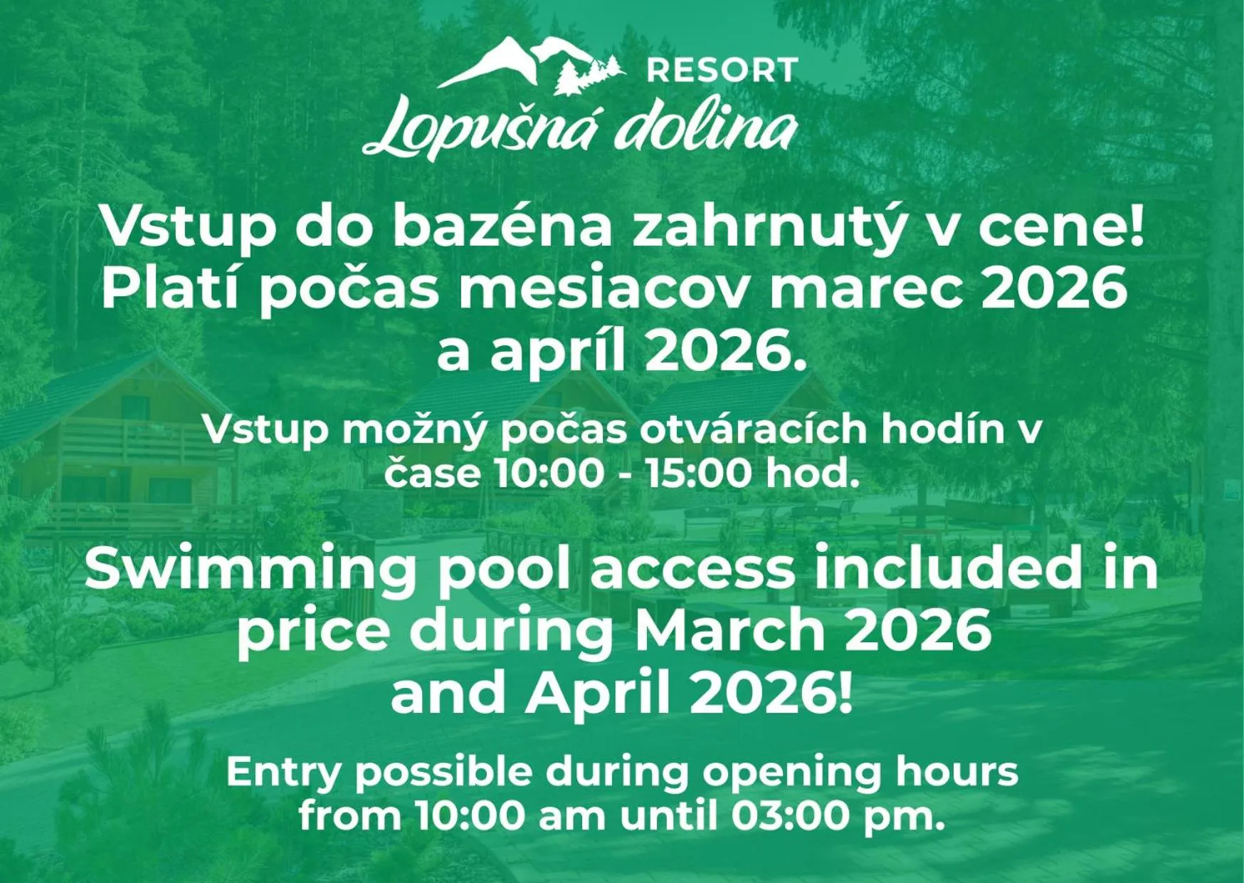 Swimming pool in Lopušná dolina Resort