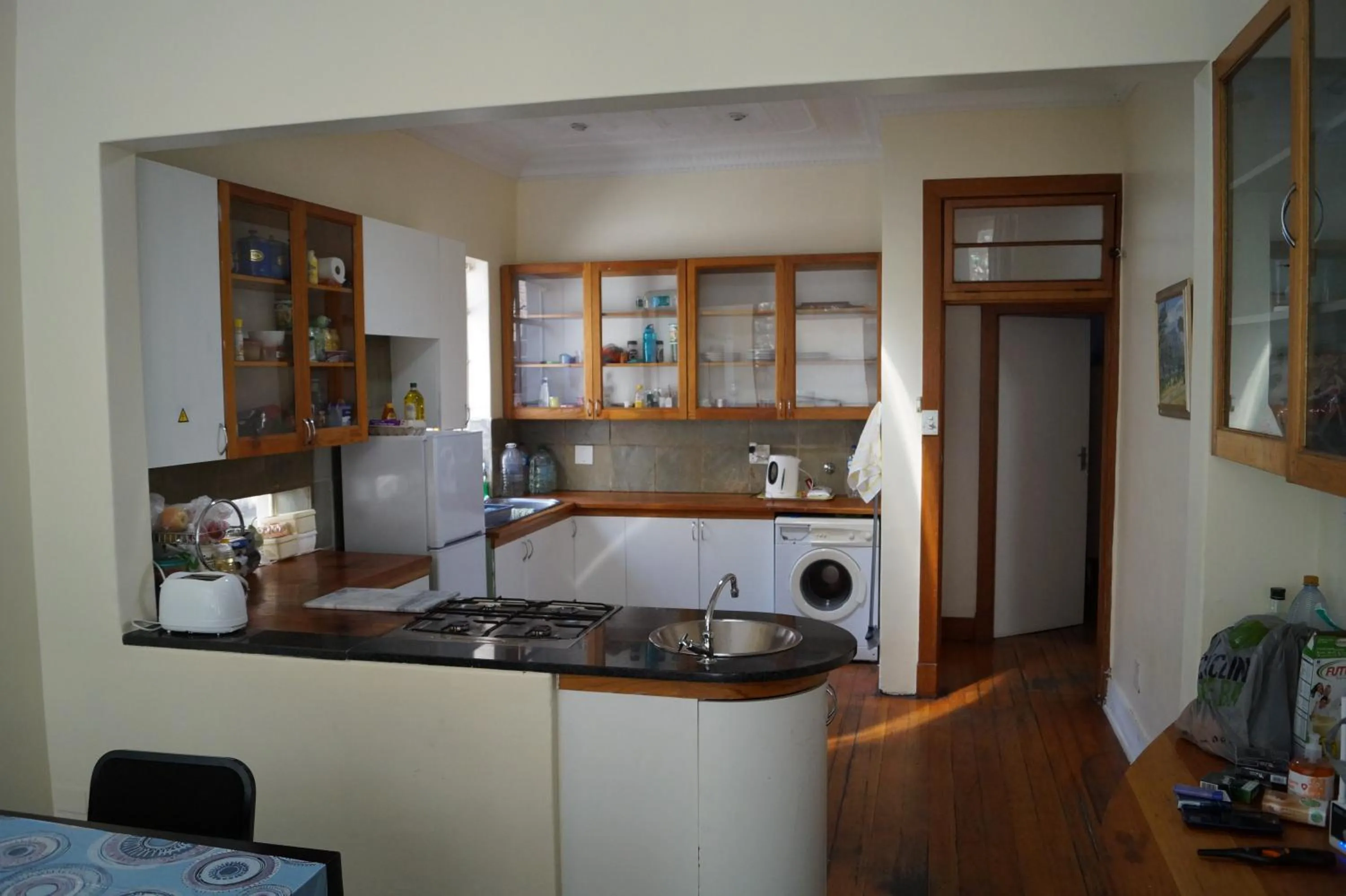 Communal kitchen in Westmoreland Lodge