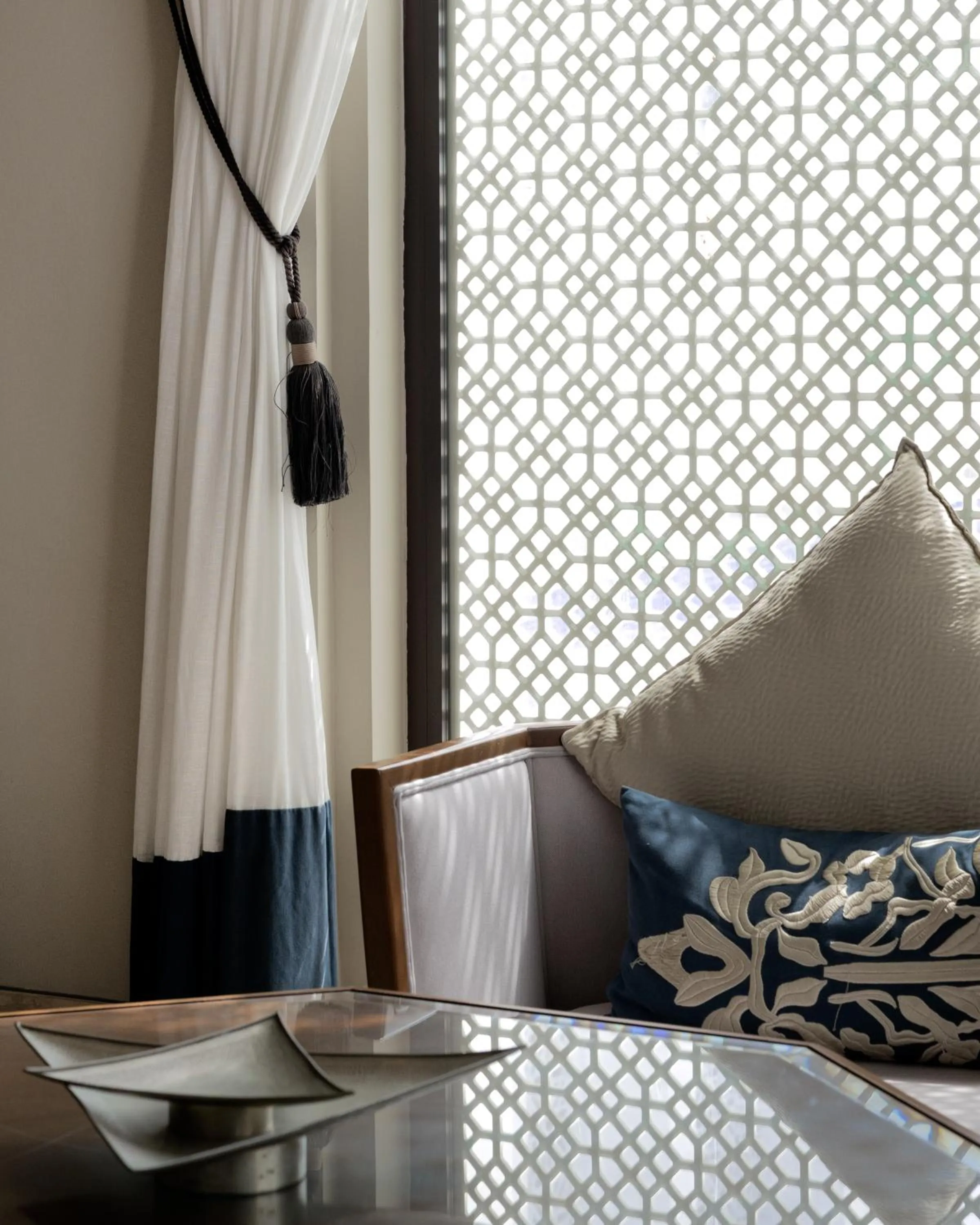 Seating area in Banyan Tree Tamouda Bay