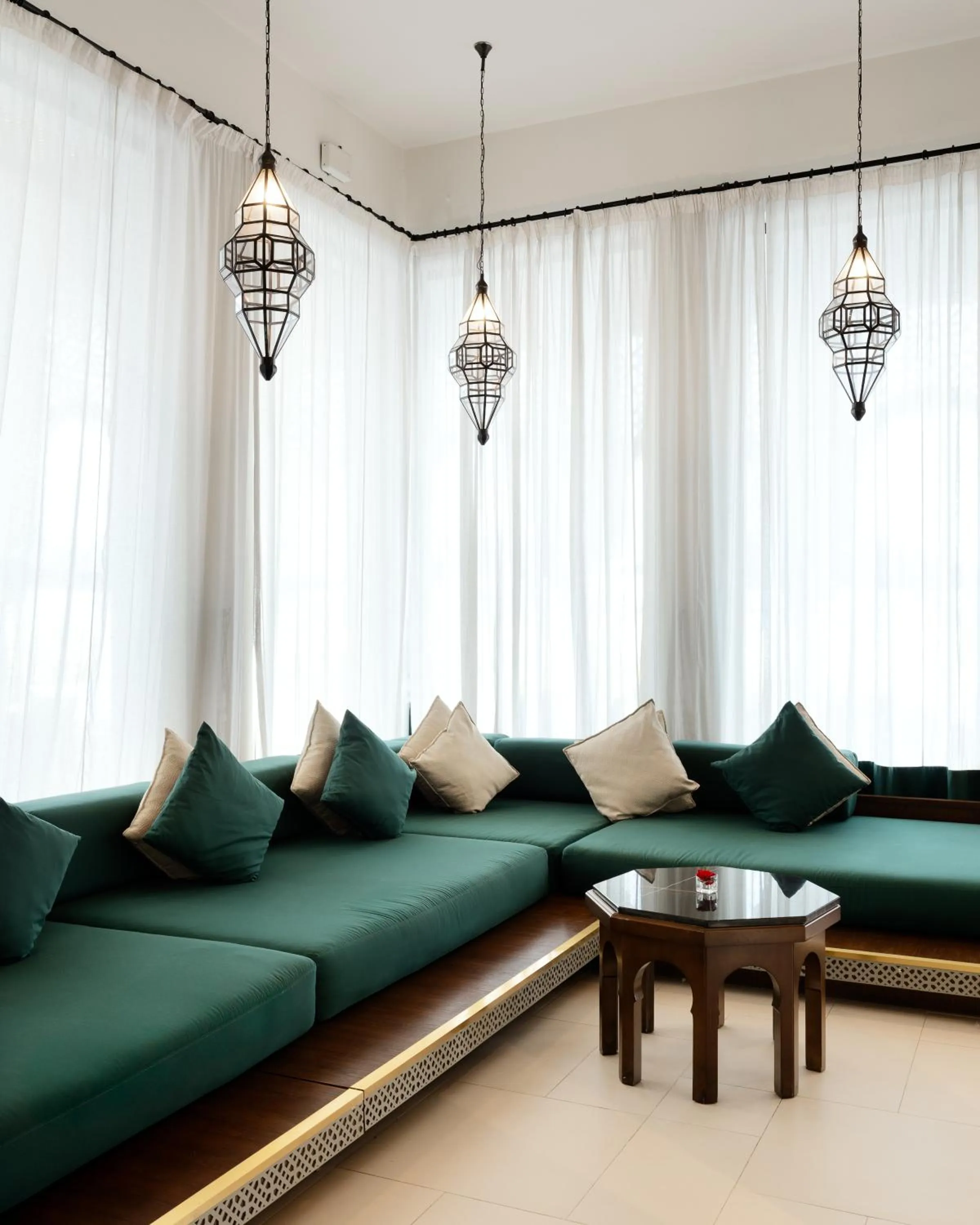 Seating area in Banyan Tree Tamouda Bay