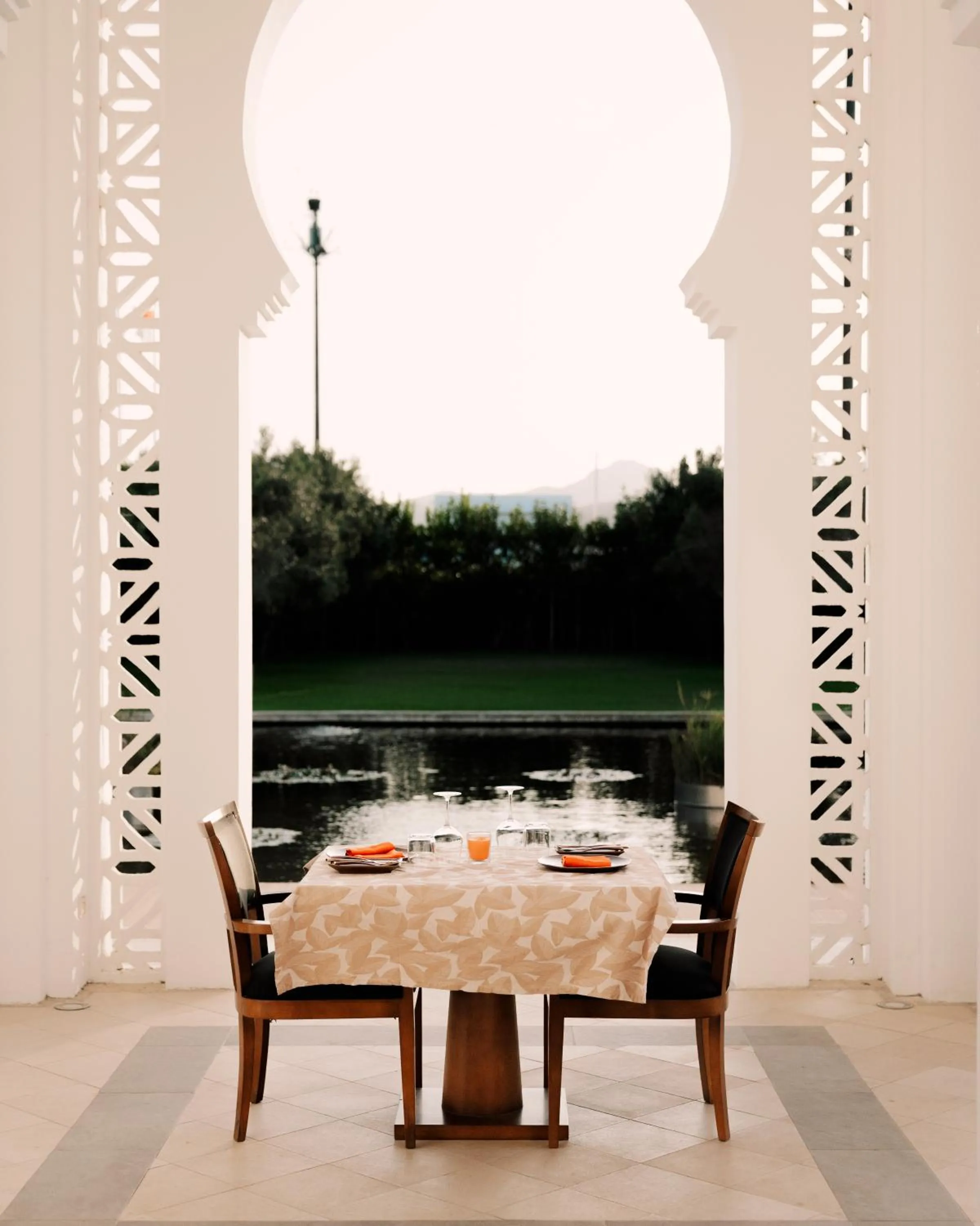 Seating area in Banyan Tree Tamouda Bay