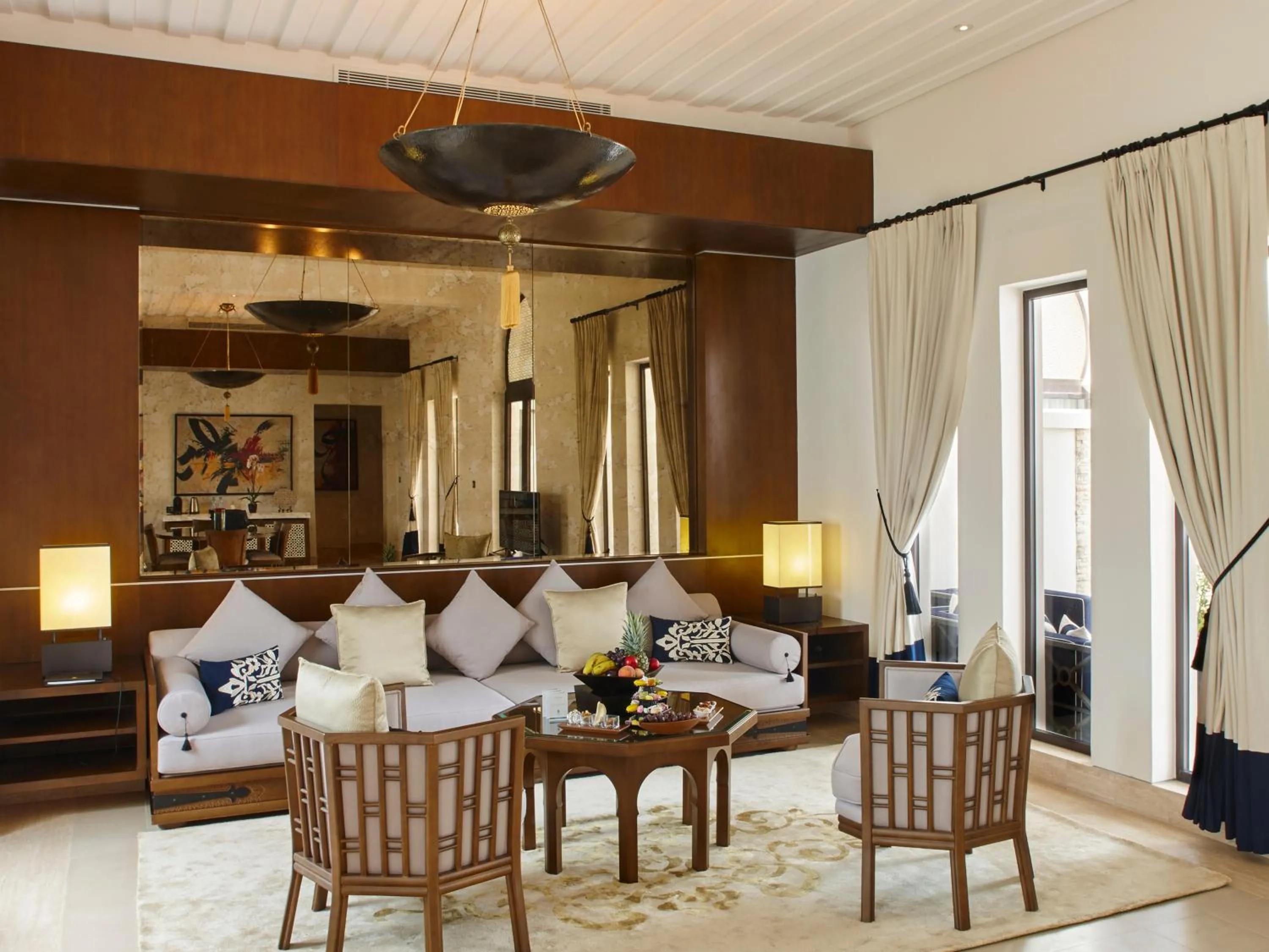 Living room in Banyan Tree Tamouda Bay