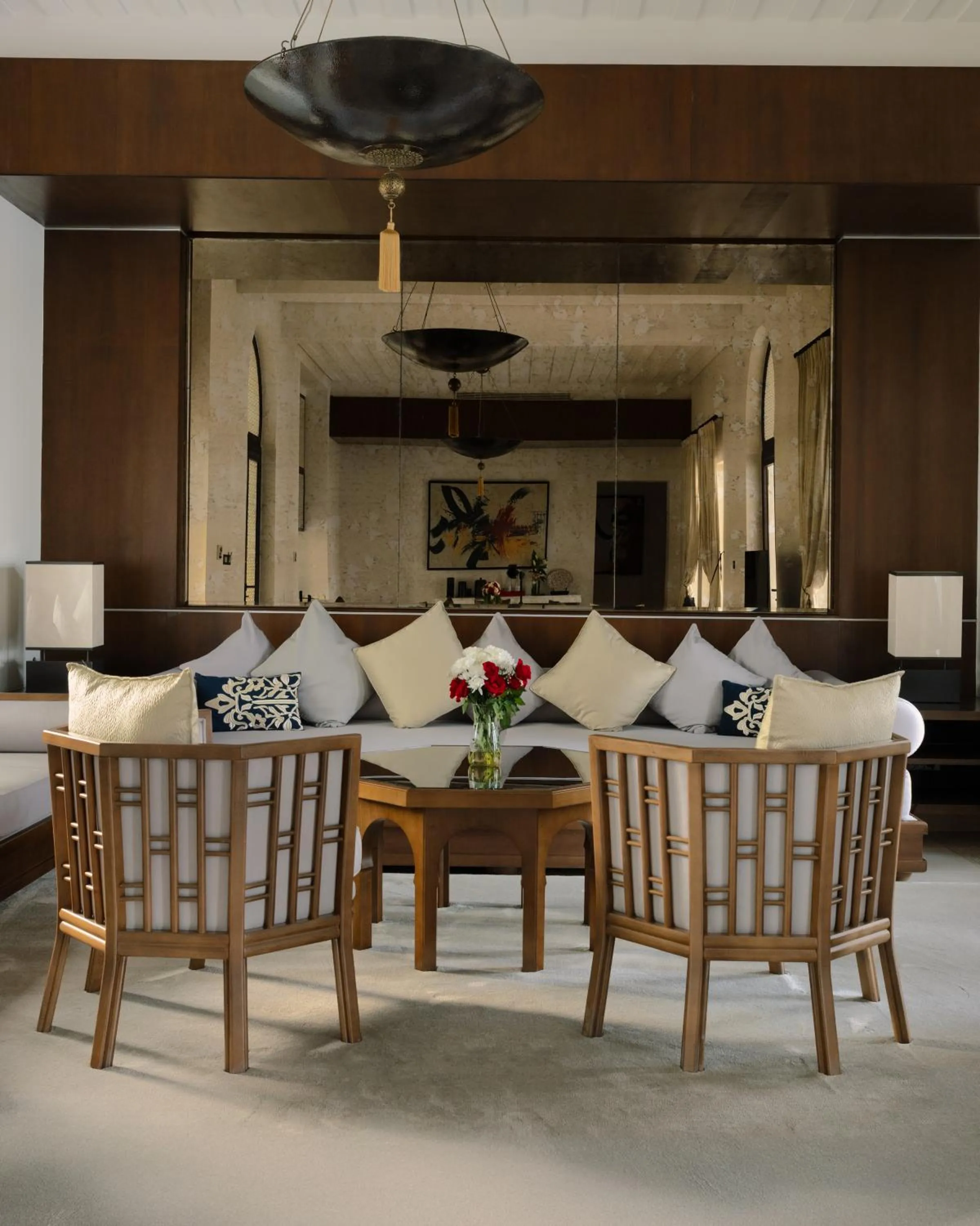 Seating area in Banyan Tree Tamouda Bay