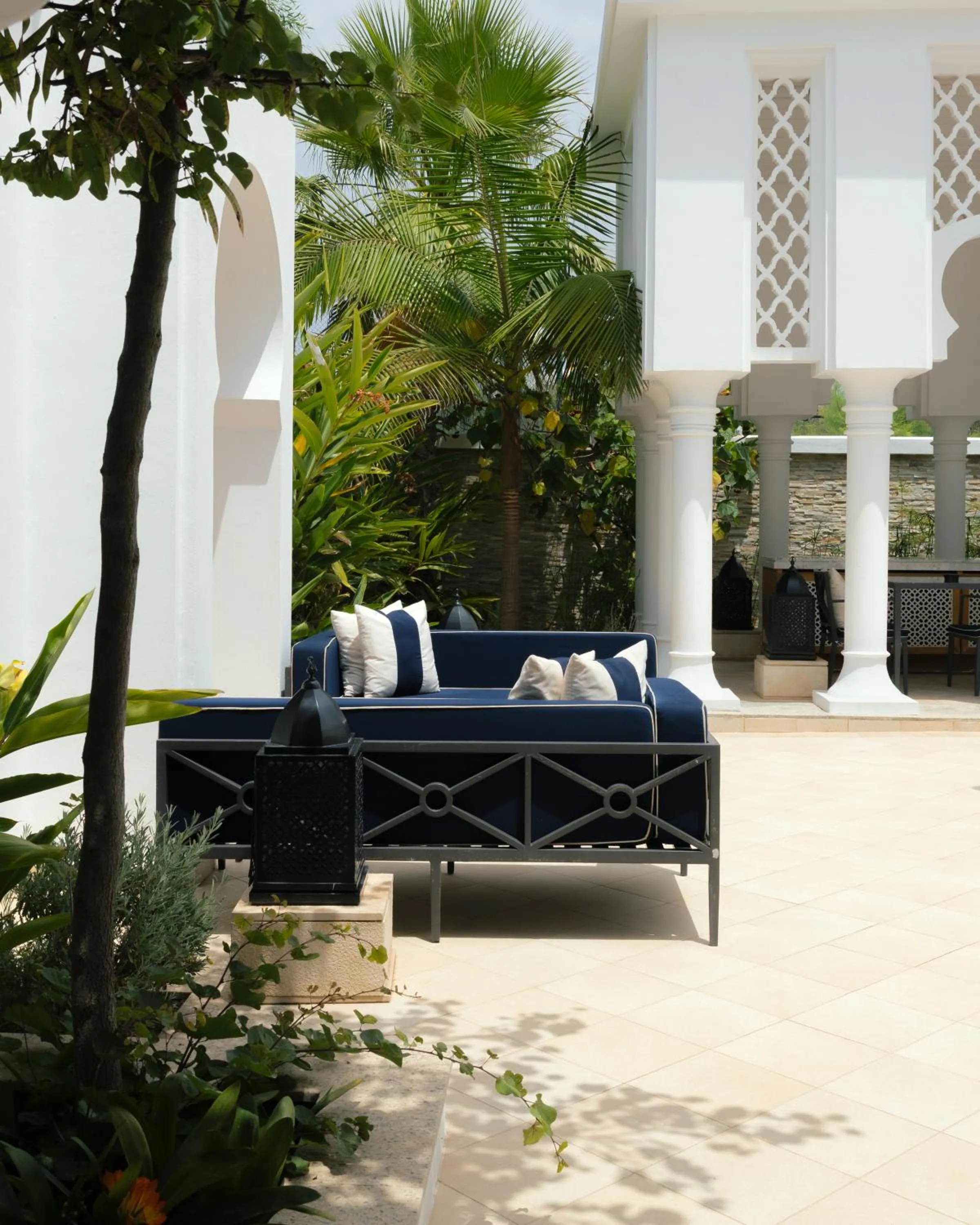 Patio in Banyan Tree Tamouda Bay