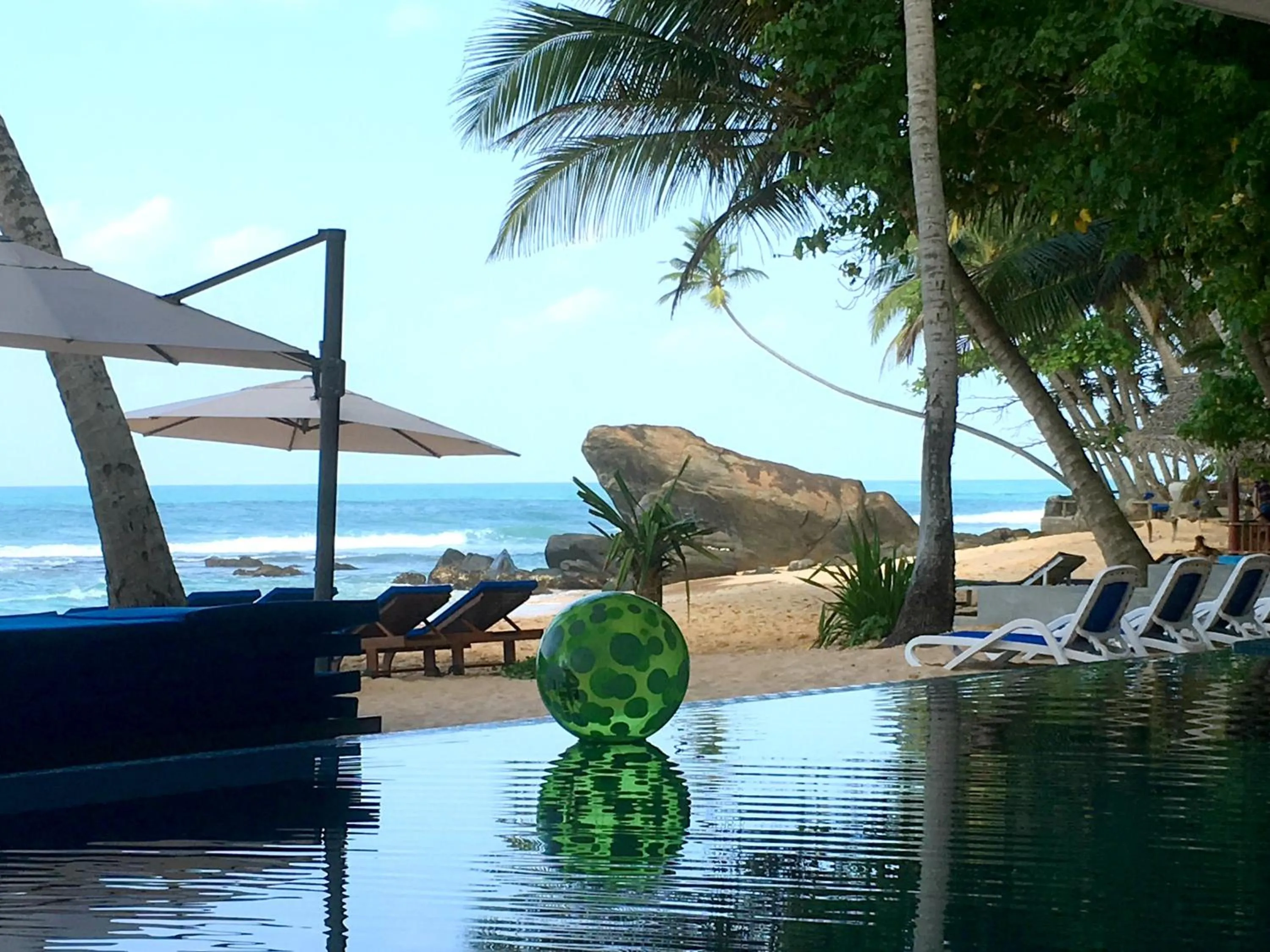 Pool view in Sayura Beach Hotel
