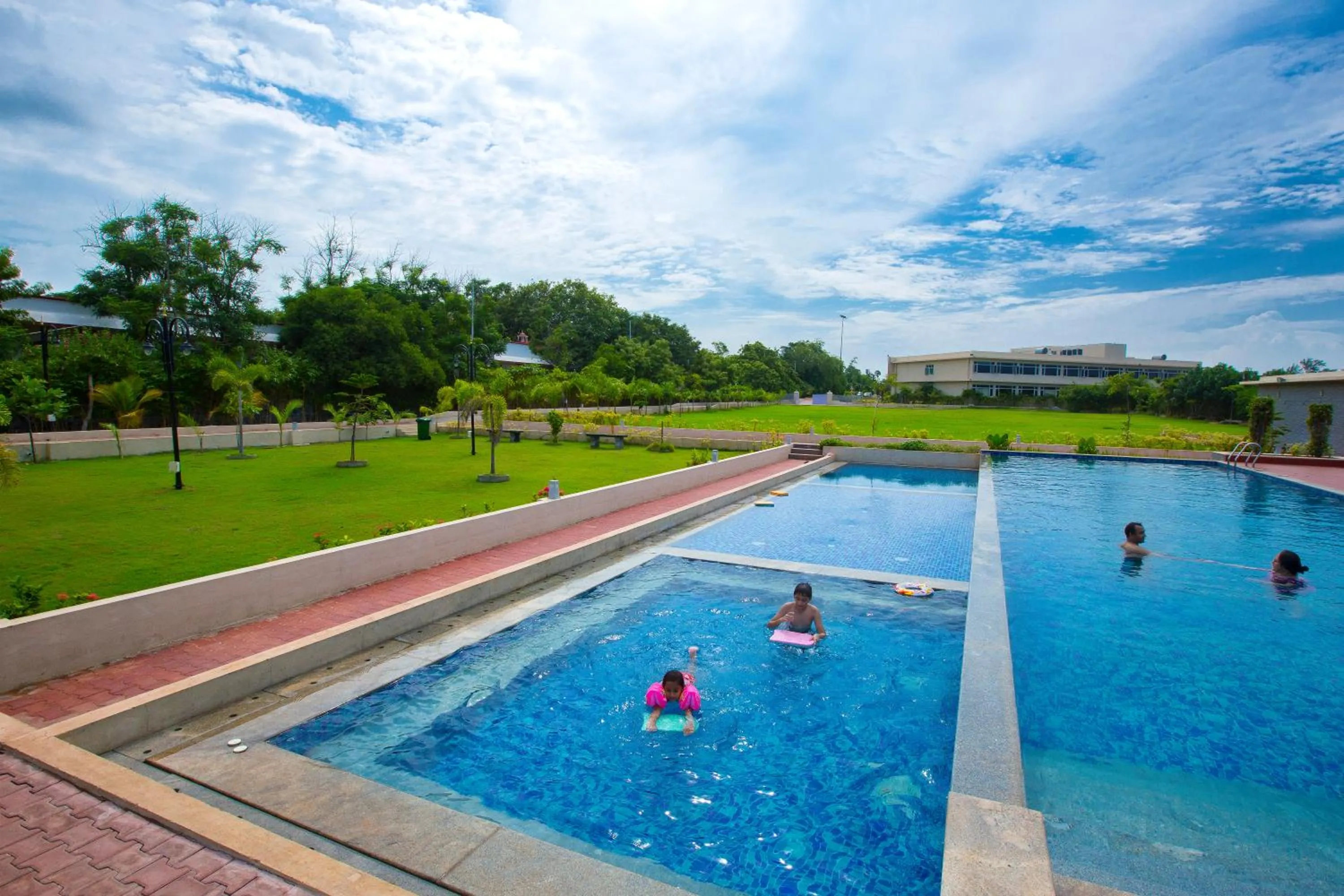 Pool view in Landmark Pallavaa Beach Resorts Mahabalipuram