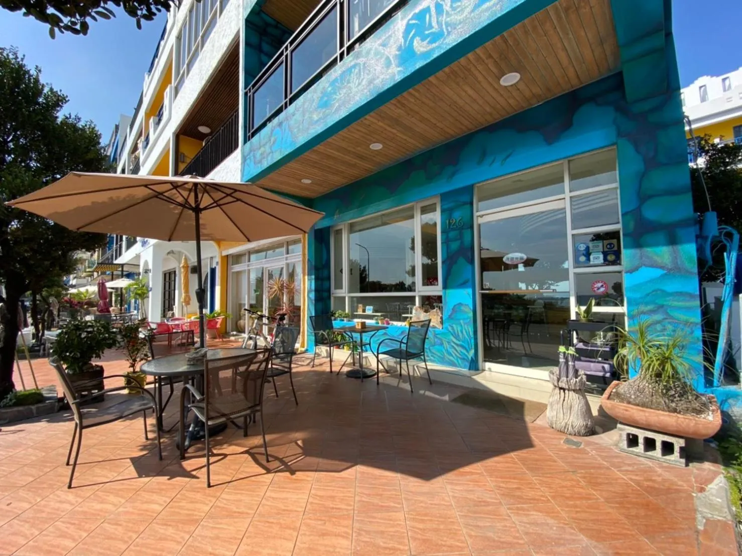 Patio in LoveSea 126 Beach Inn