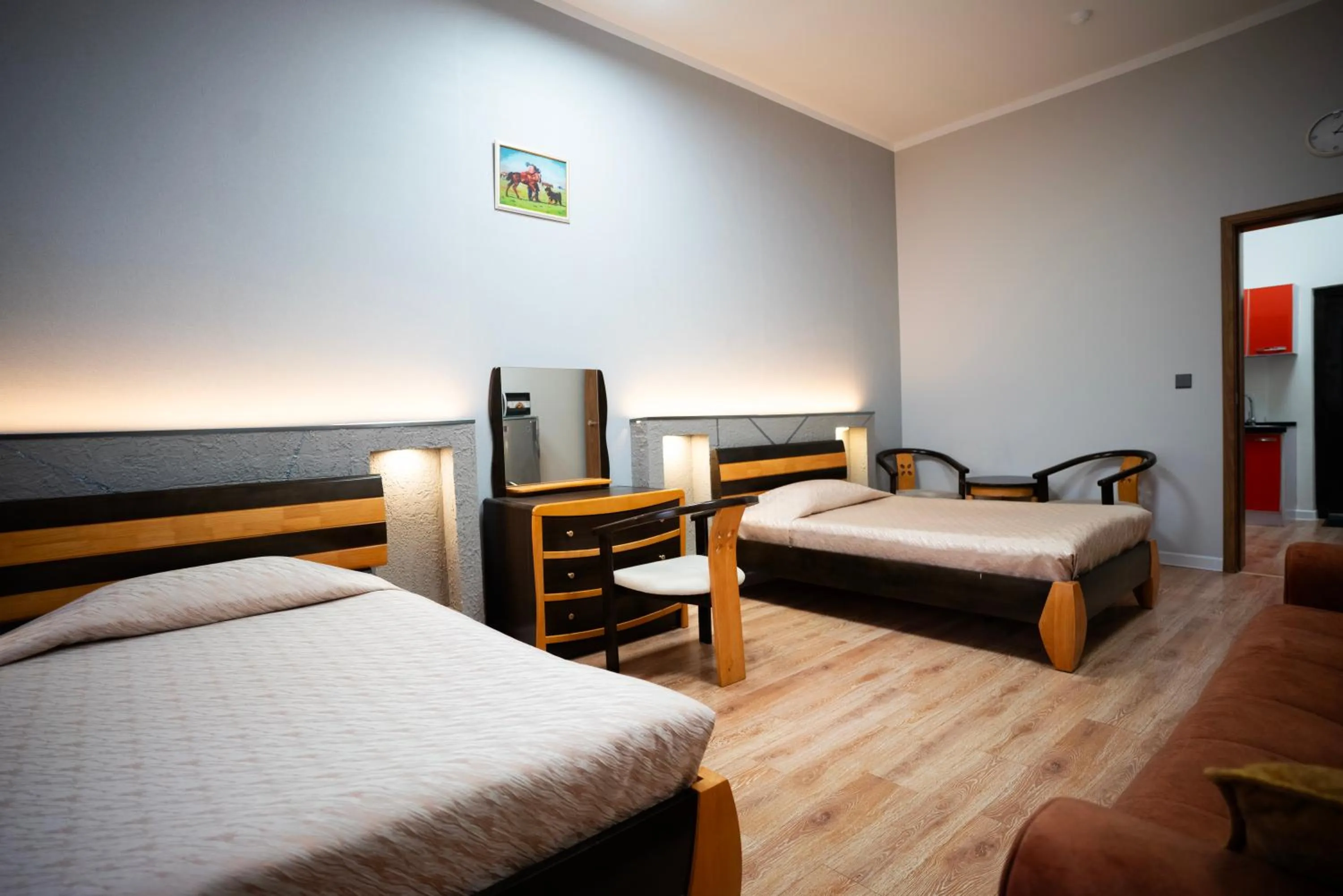 Bed in Tsolmon's Serviced Apartments