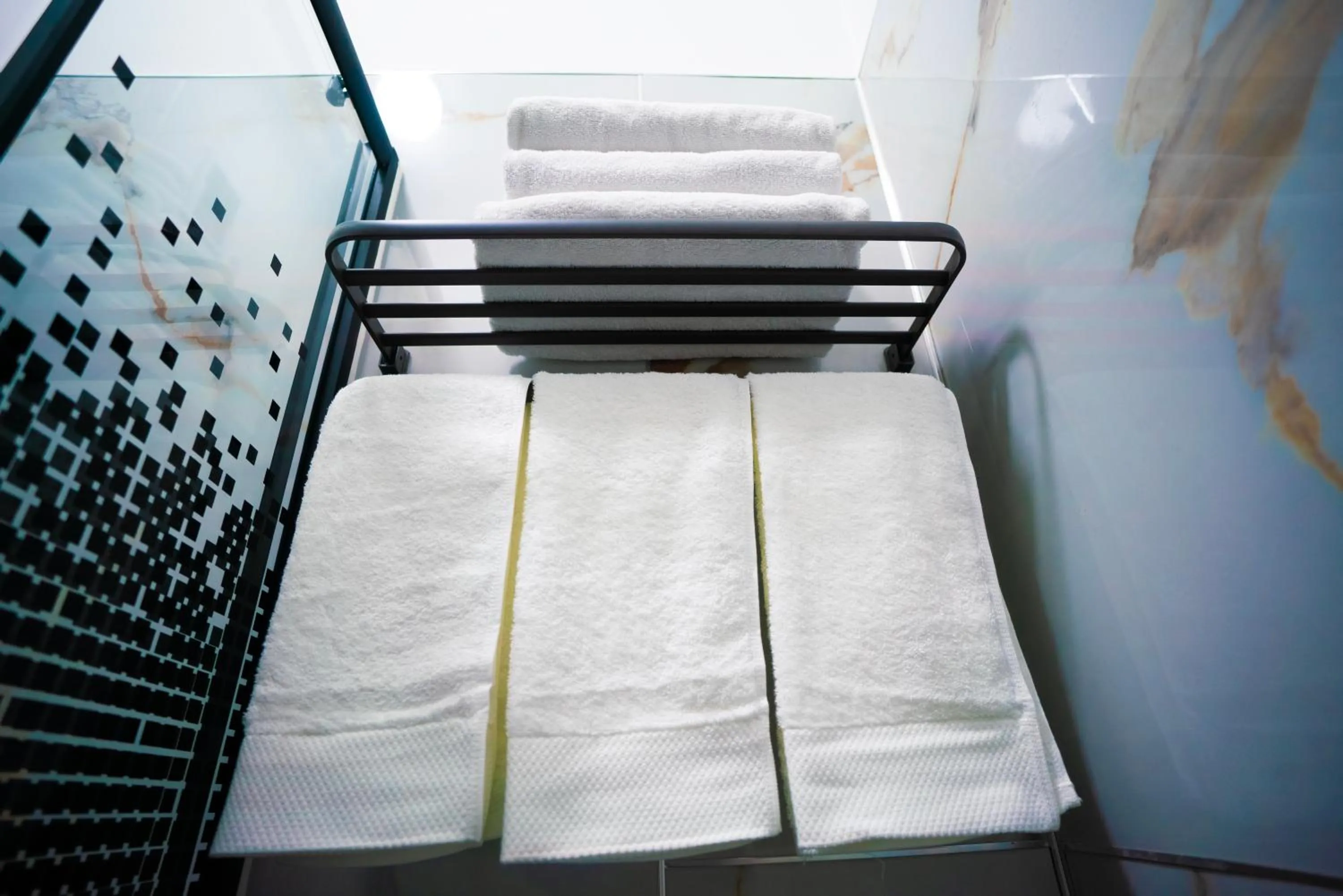 Bathroom, Bed in Tsolmon's Serviced Apartments