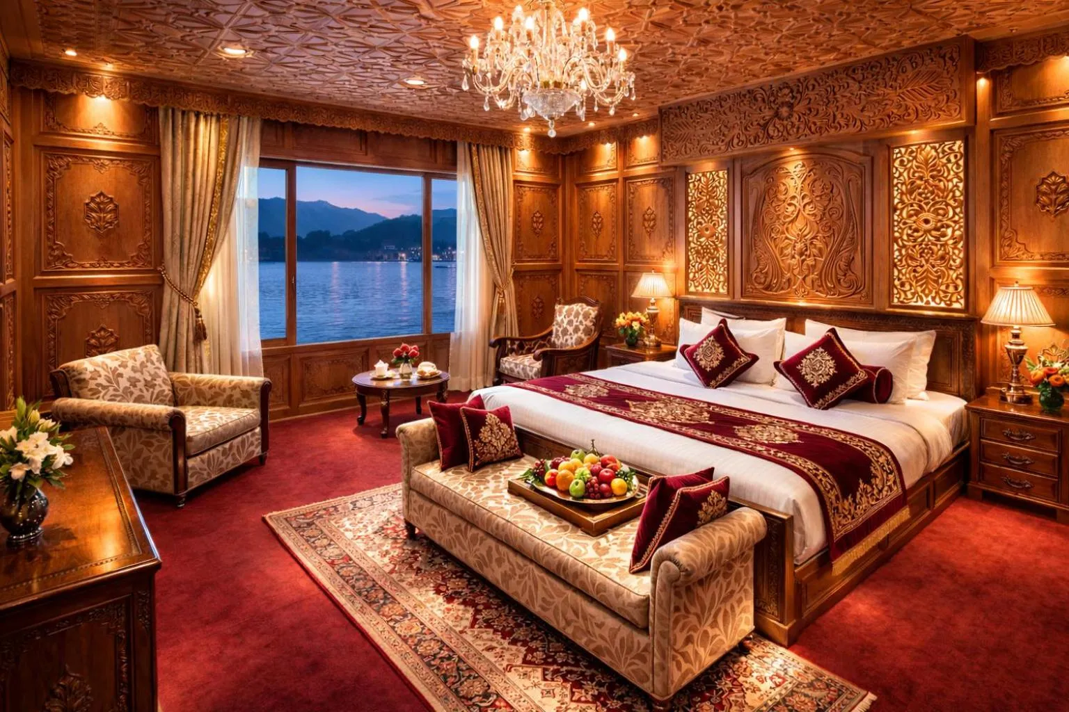 Lake view, Bed in Mascot Houseboats