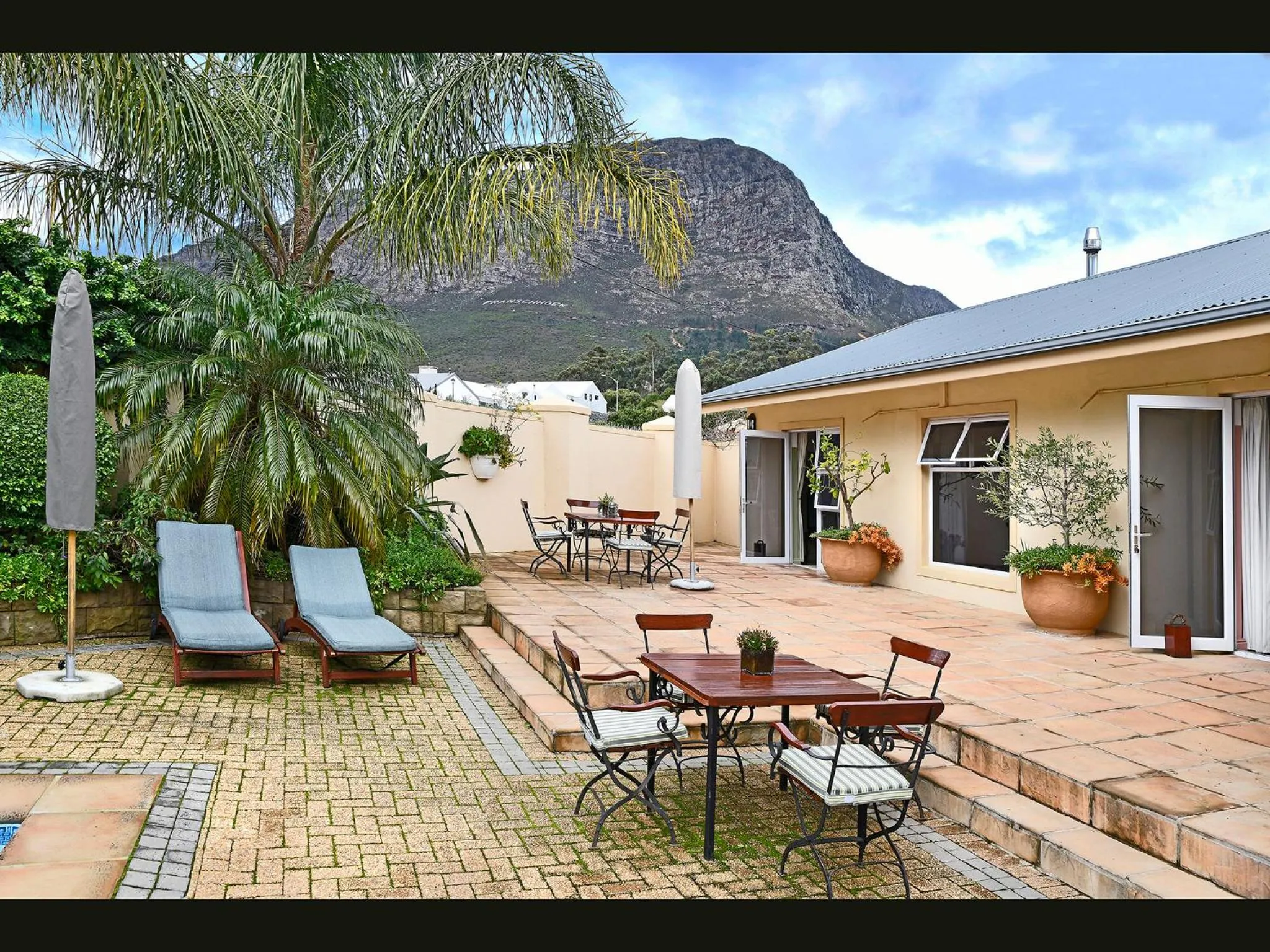 Patio in Petit & Grande Plaisir luxury self-catering