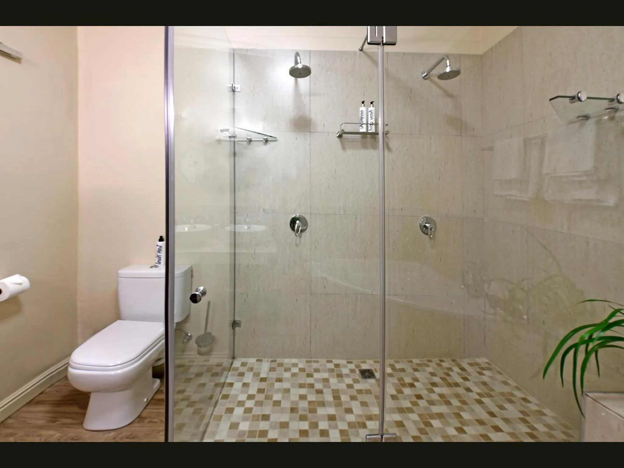 Bathroom in Petit & Grande Plaisir luxury self-catering