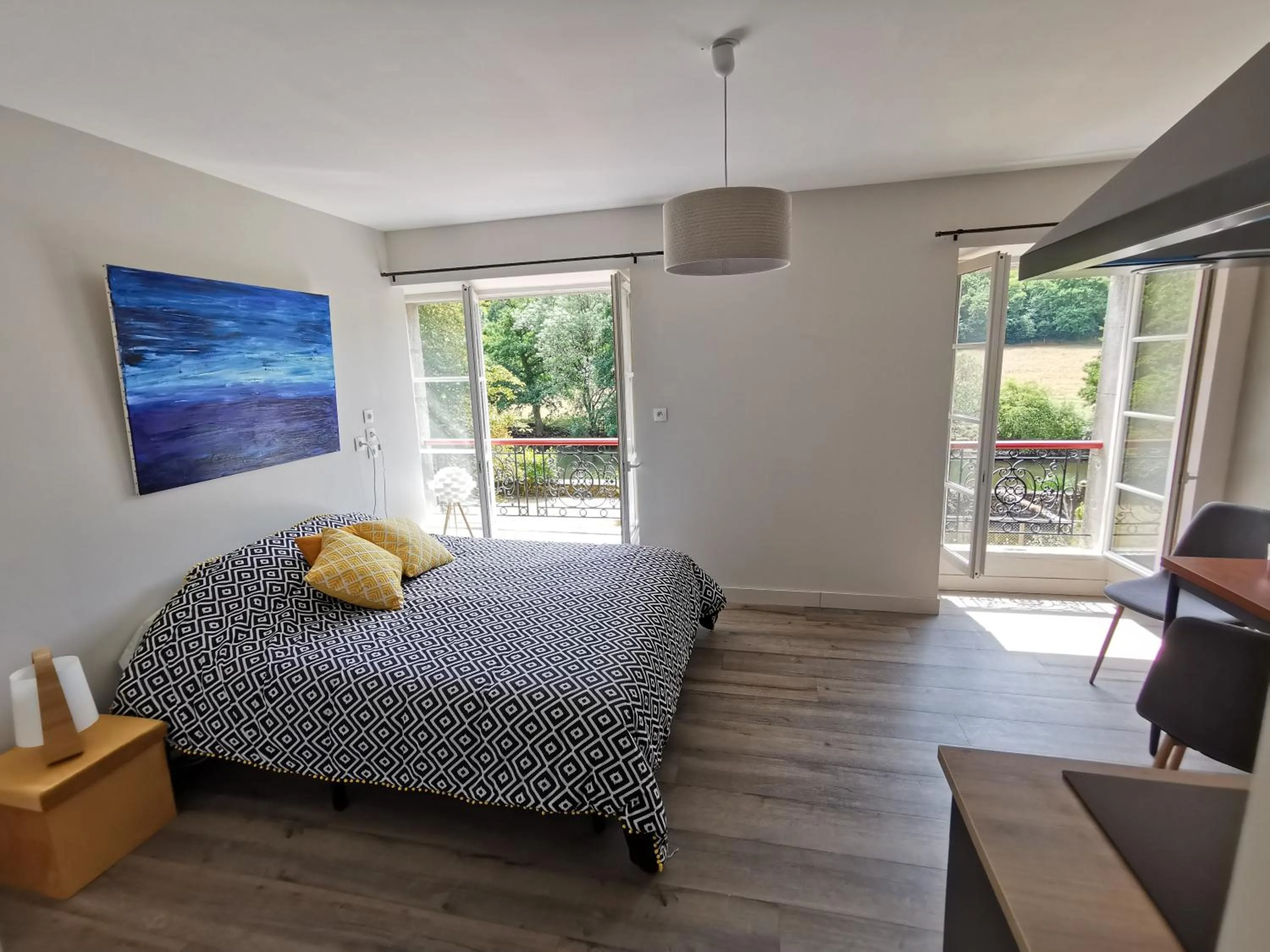 Bed in Moulin Pont Vieux Chambres d'hôtes