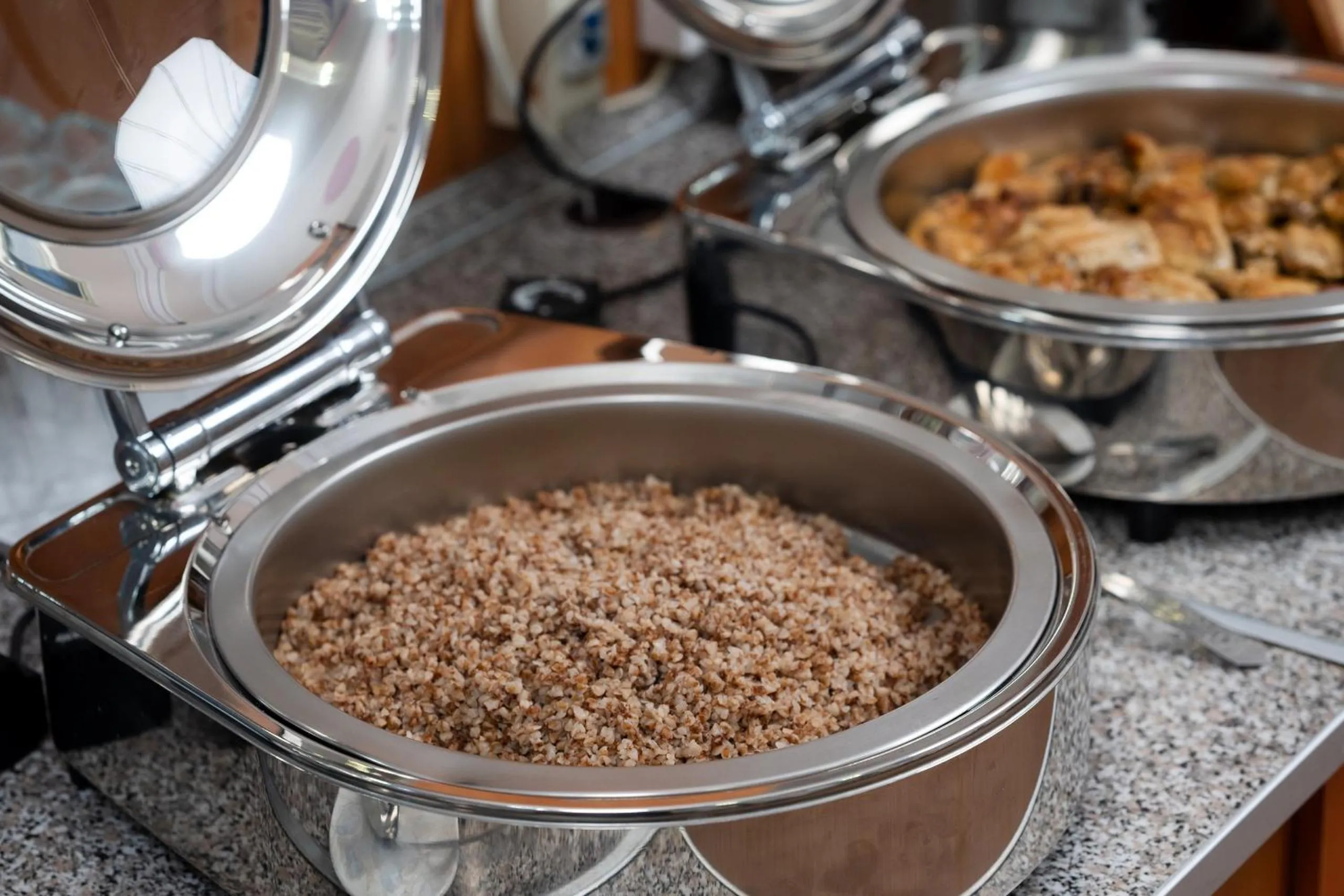 Buffet breakfast in Aktobe Hotel