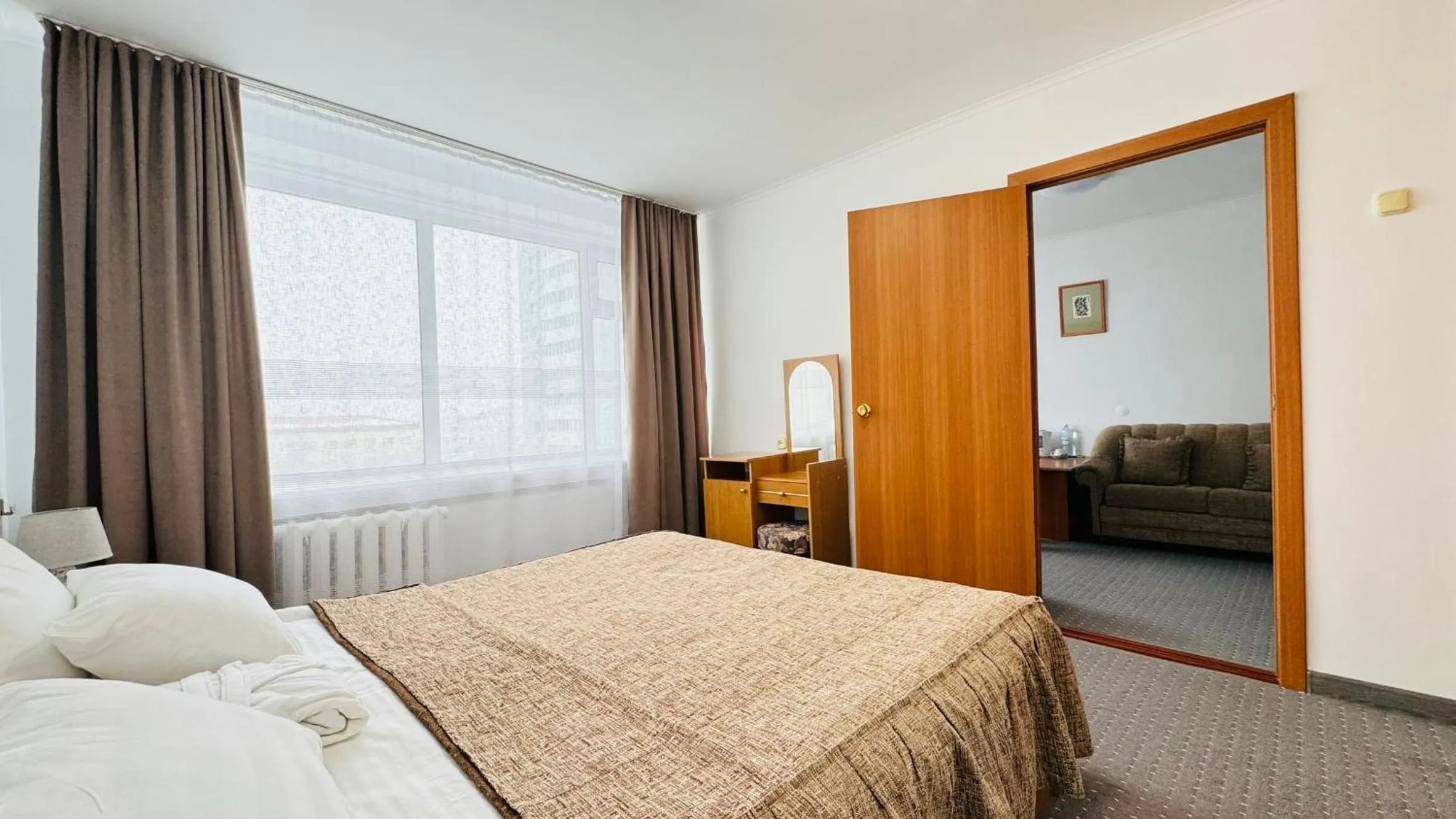 Photo of the whole room, Bed in Aktobe Hotel