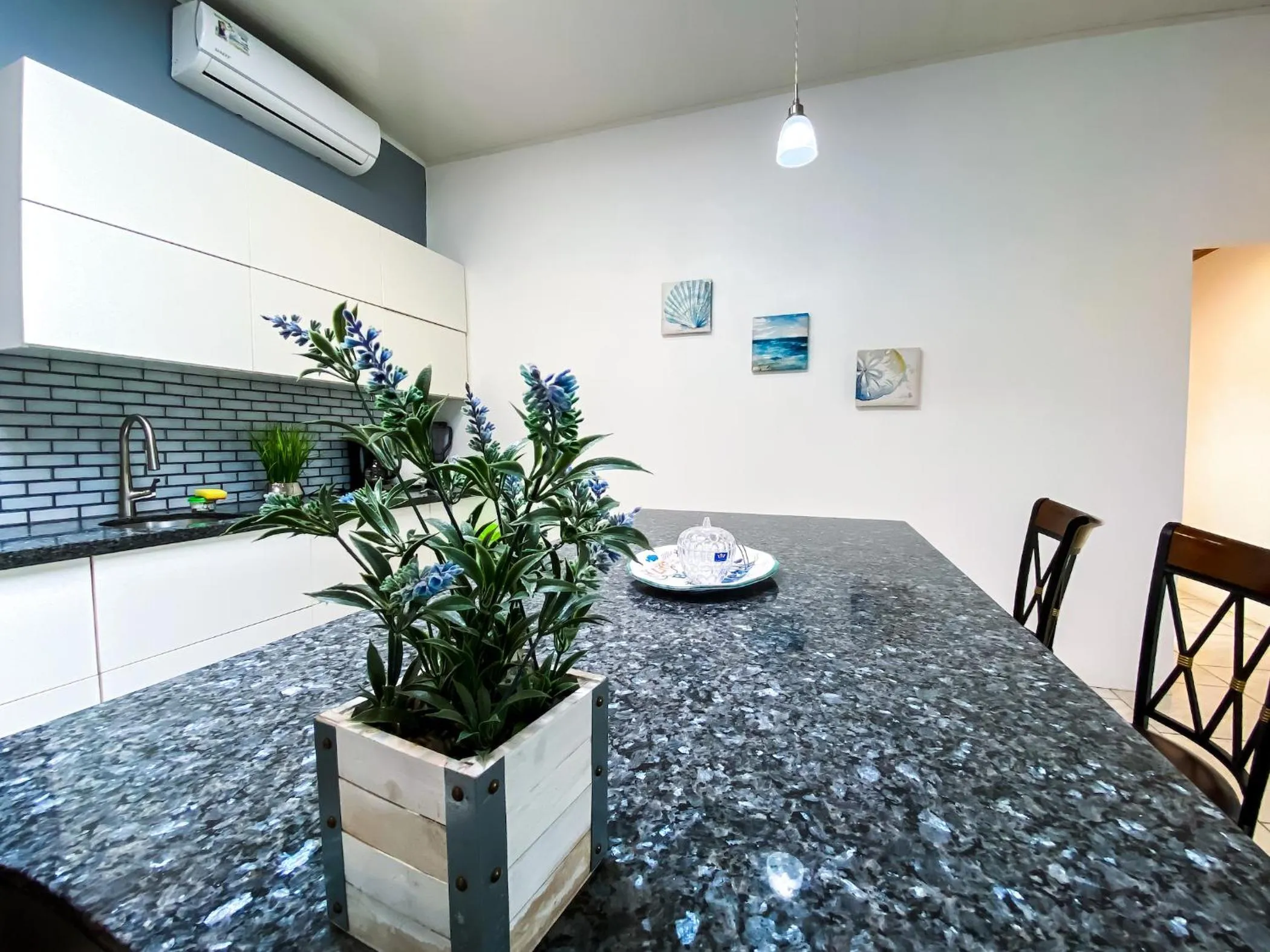 Kitchen or kitchenette in Hotel Cabinas el Tecal