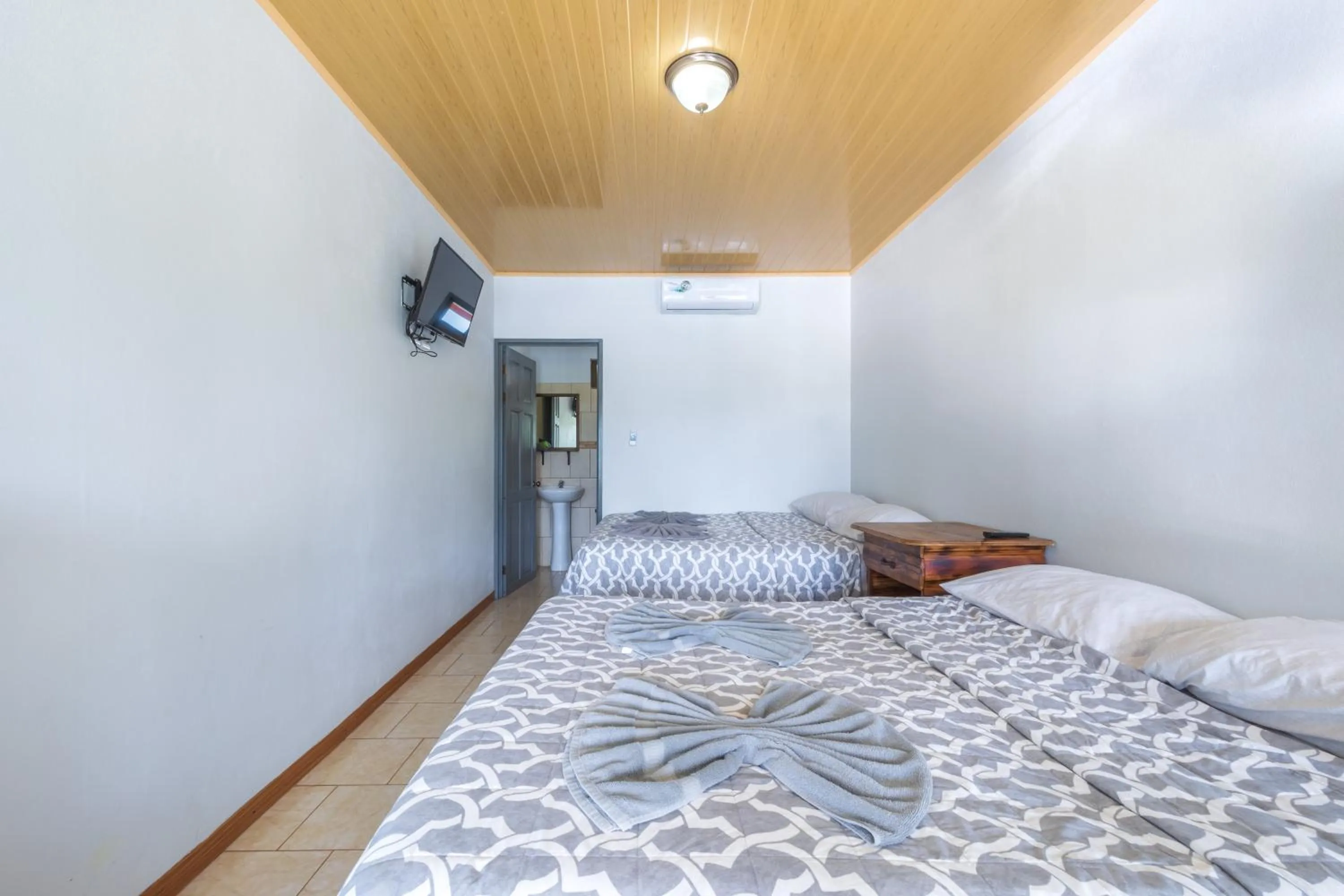 Bed in Hotel Cabinas el Tecal