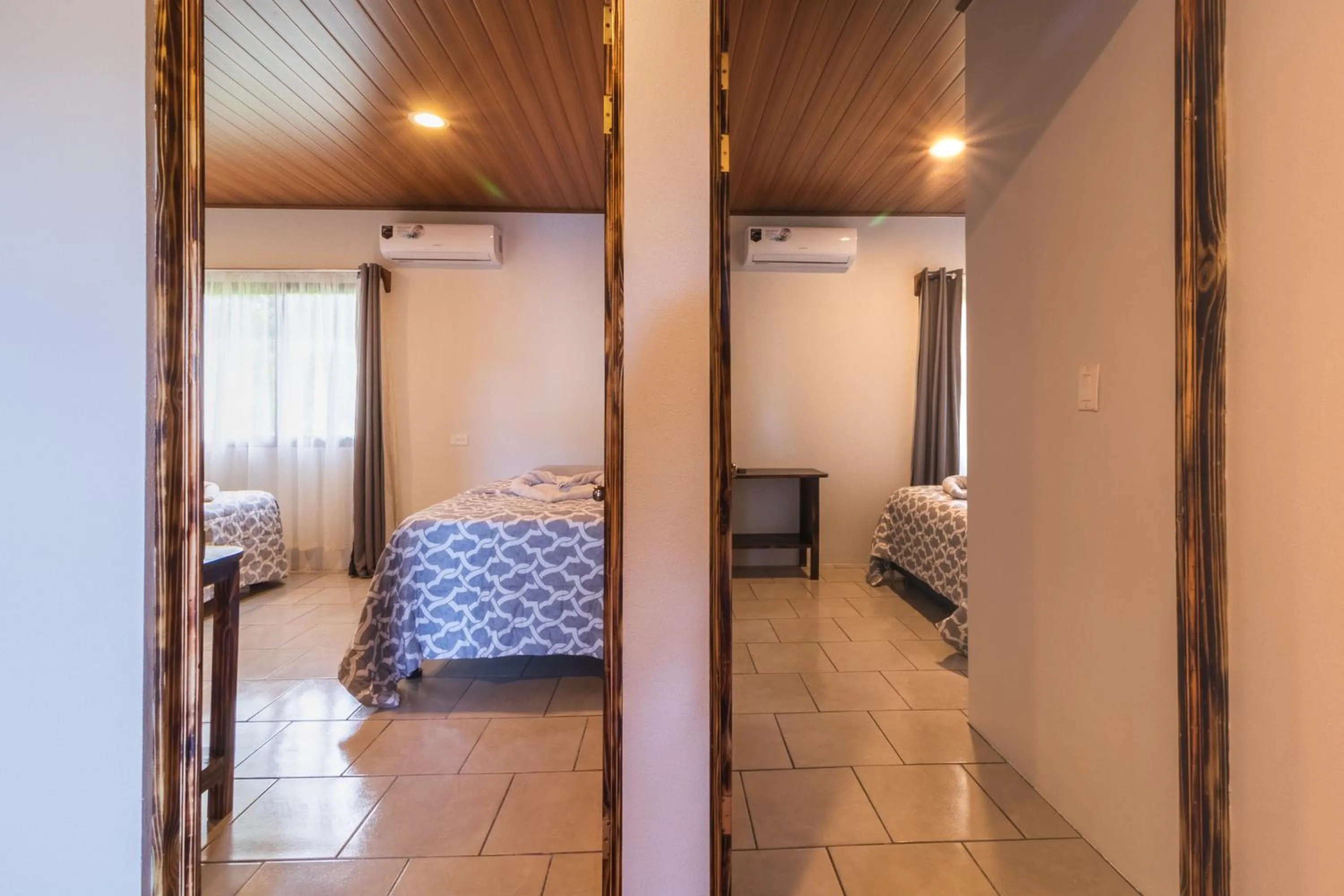 Bed in Hotel Cabinas el Tecal