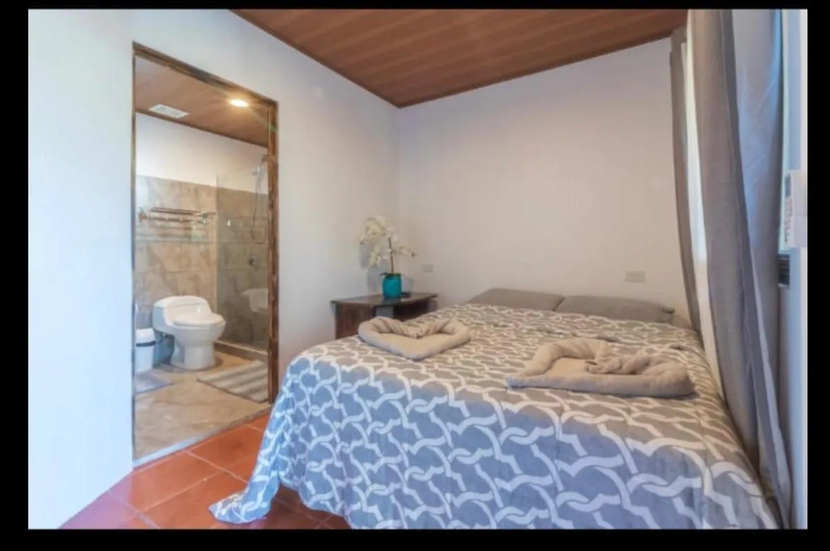 Bed in Hotel Cabinas el Tecal