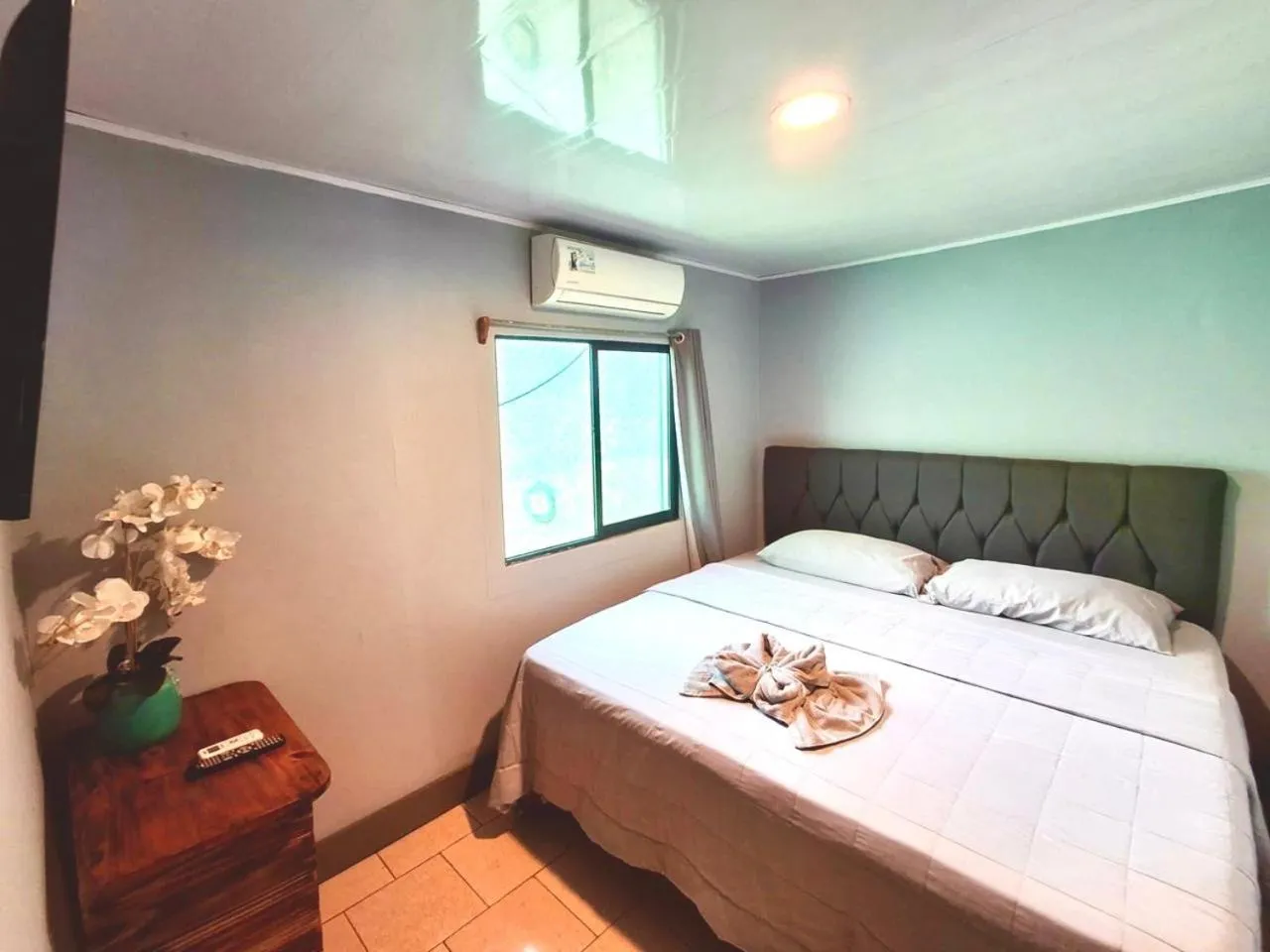 Bed in Hotel Cabinas el Tecal