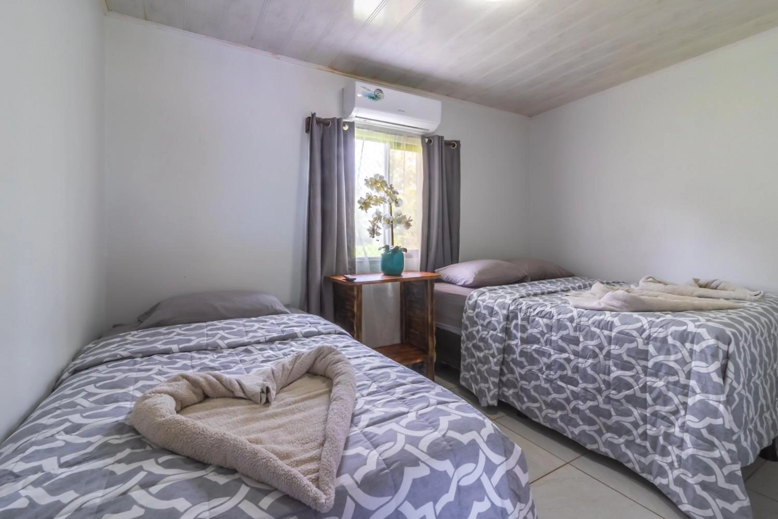 Bed in Hotel Cabinas el Tecal