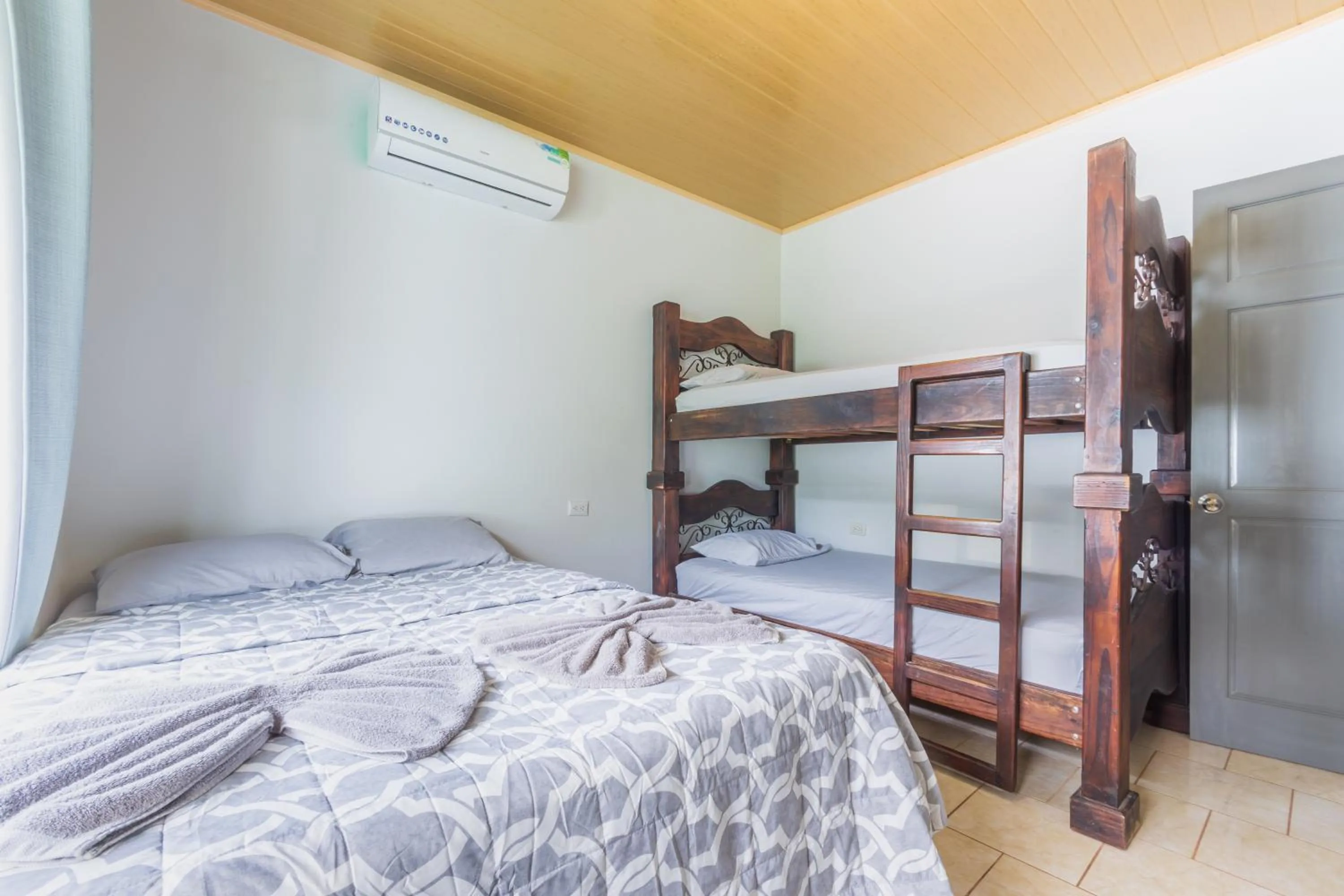 Bed in Hotel Cabinas el Tecal