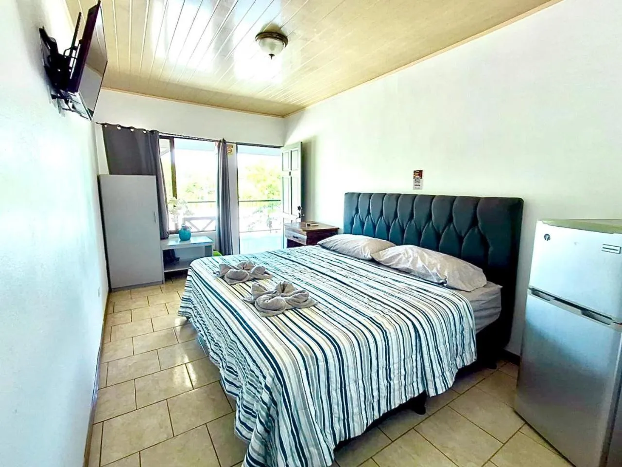 Bed in Hotel Cabinas el Tecal