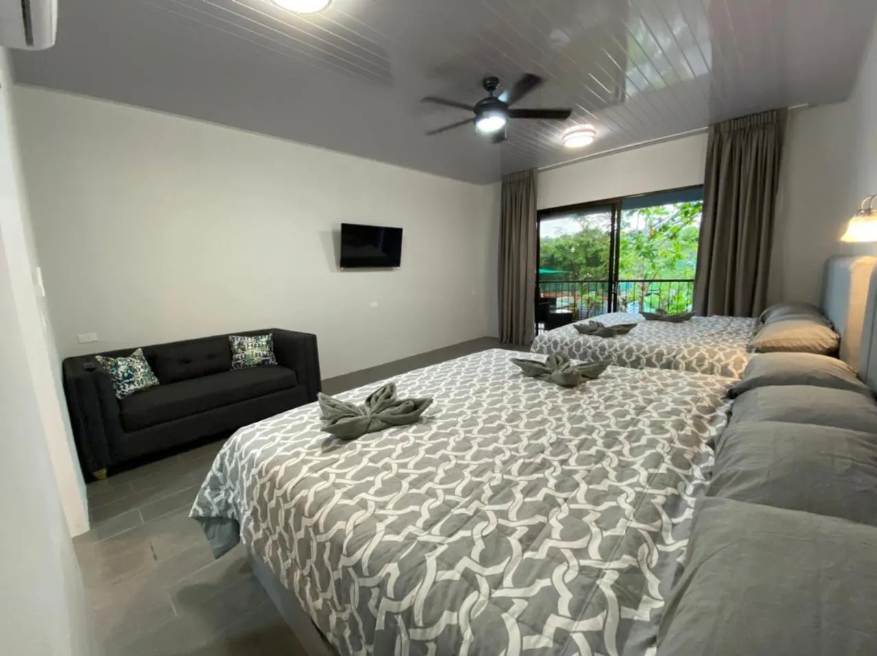 Bed in Hotel Cabinas el Tecal