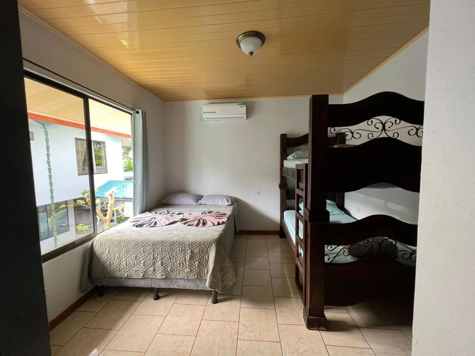 Bed in Hotel Cabinas el Tecal