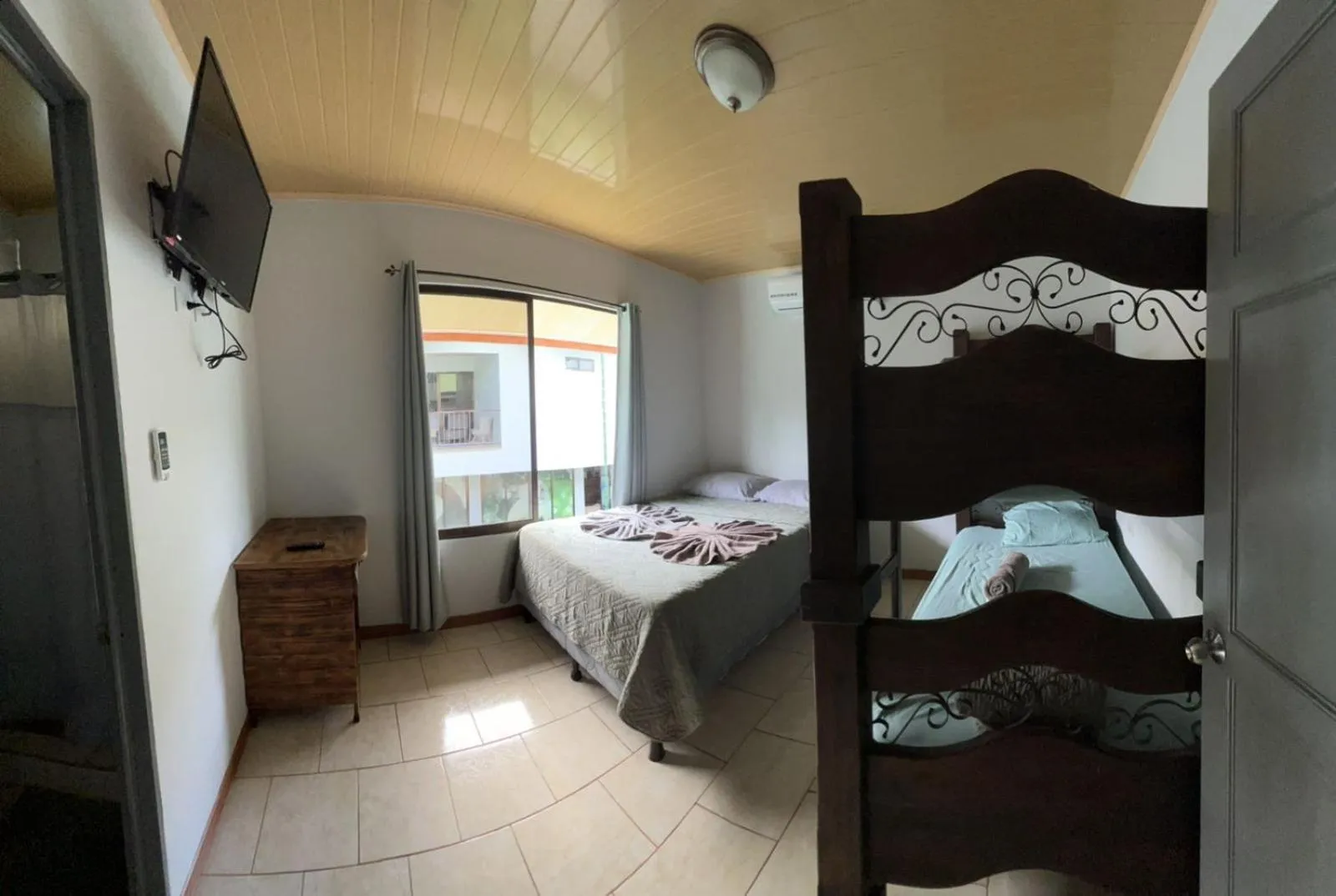 Bed in Hotel Cabinas el Tecal