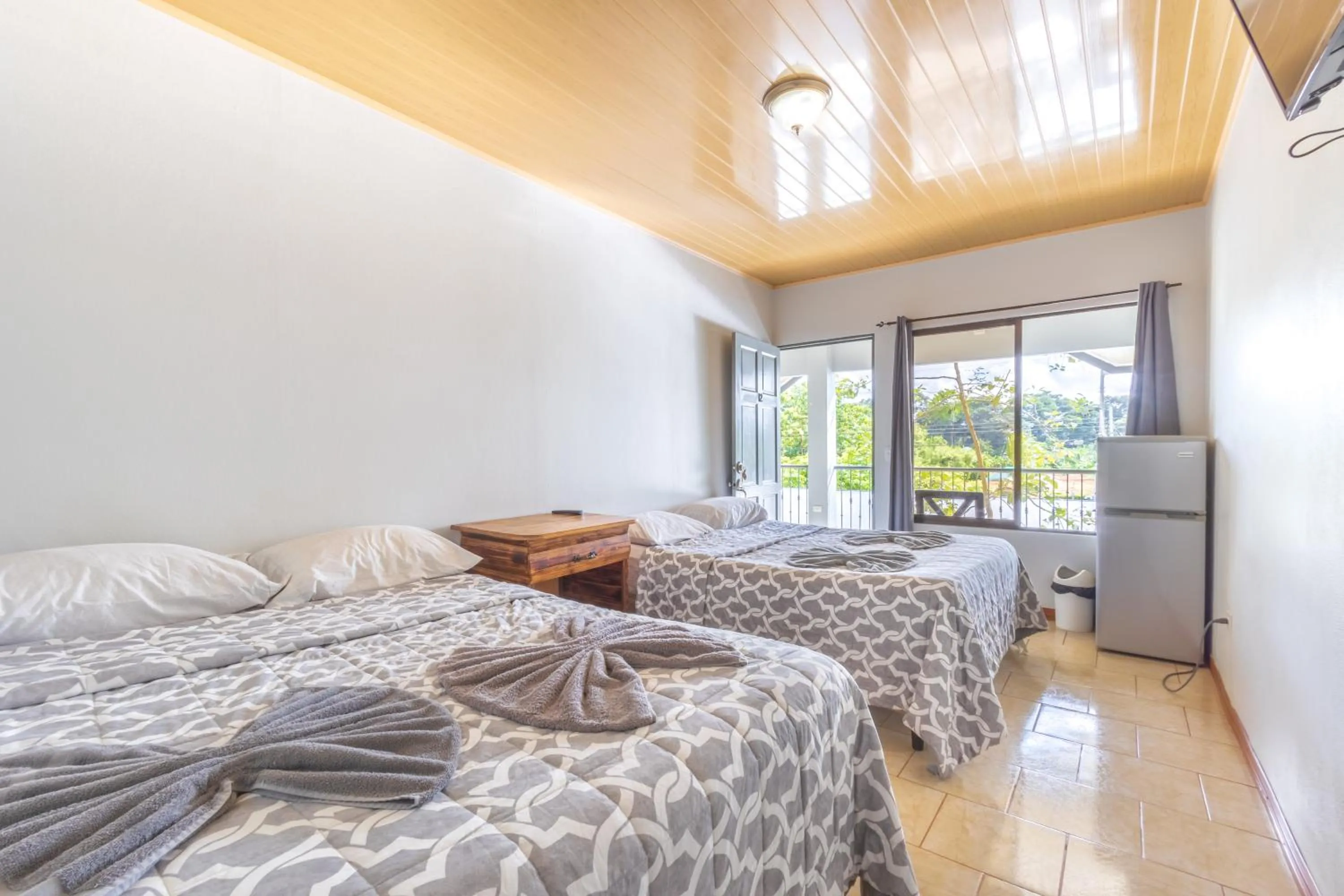 Bed in Hotel Cabinas el Tecal