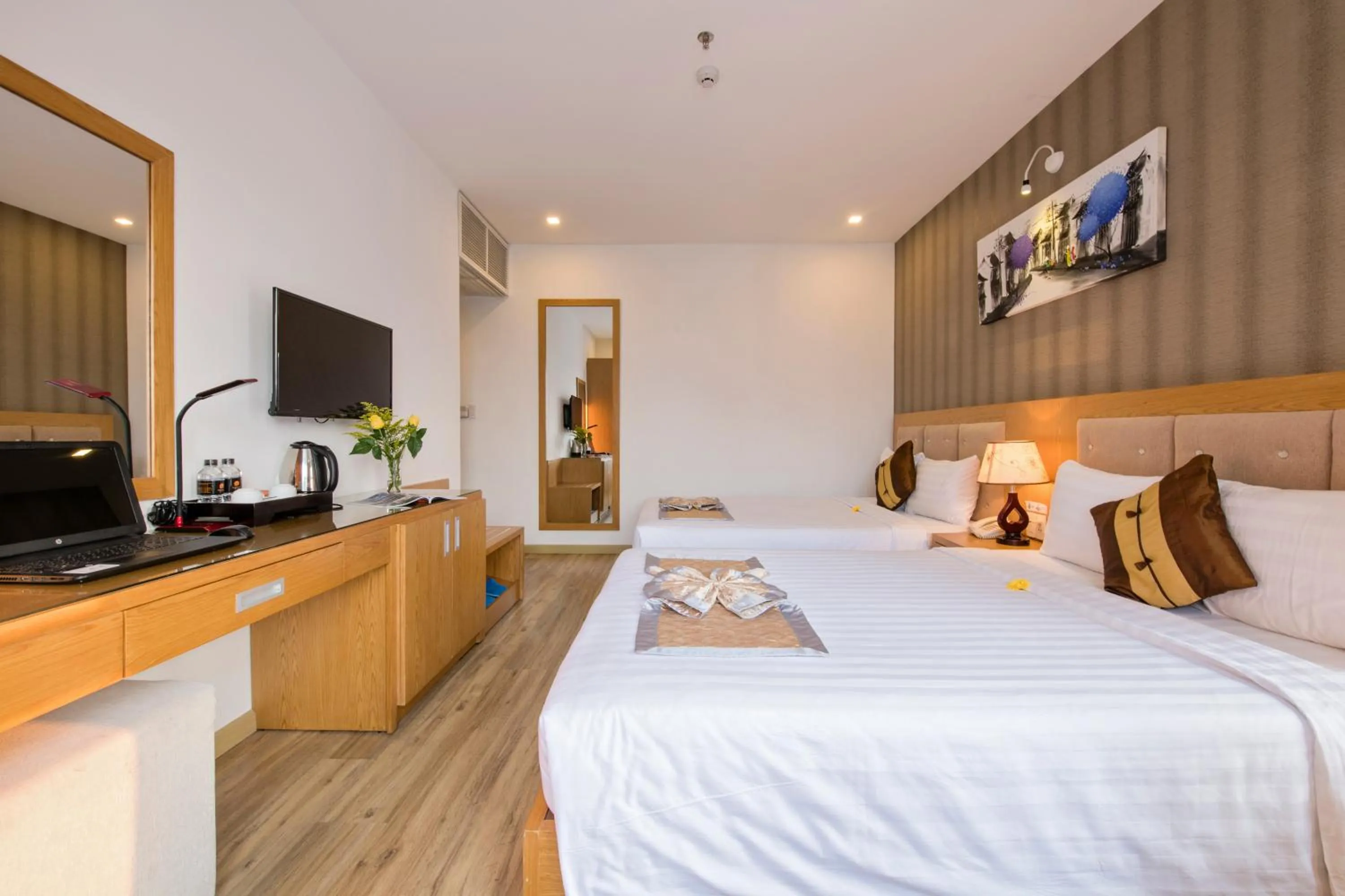 Bed in Helios Boutique Hotel & Spa