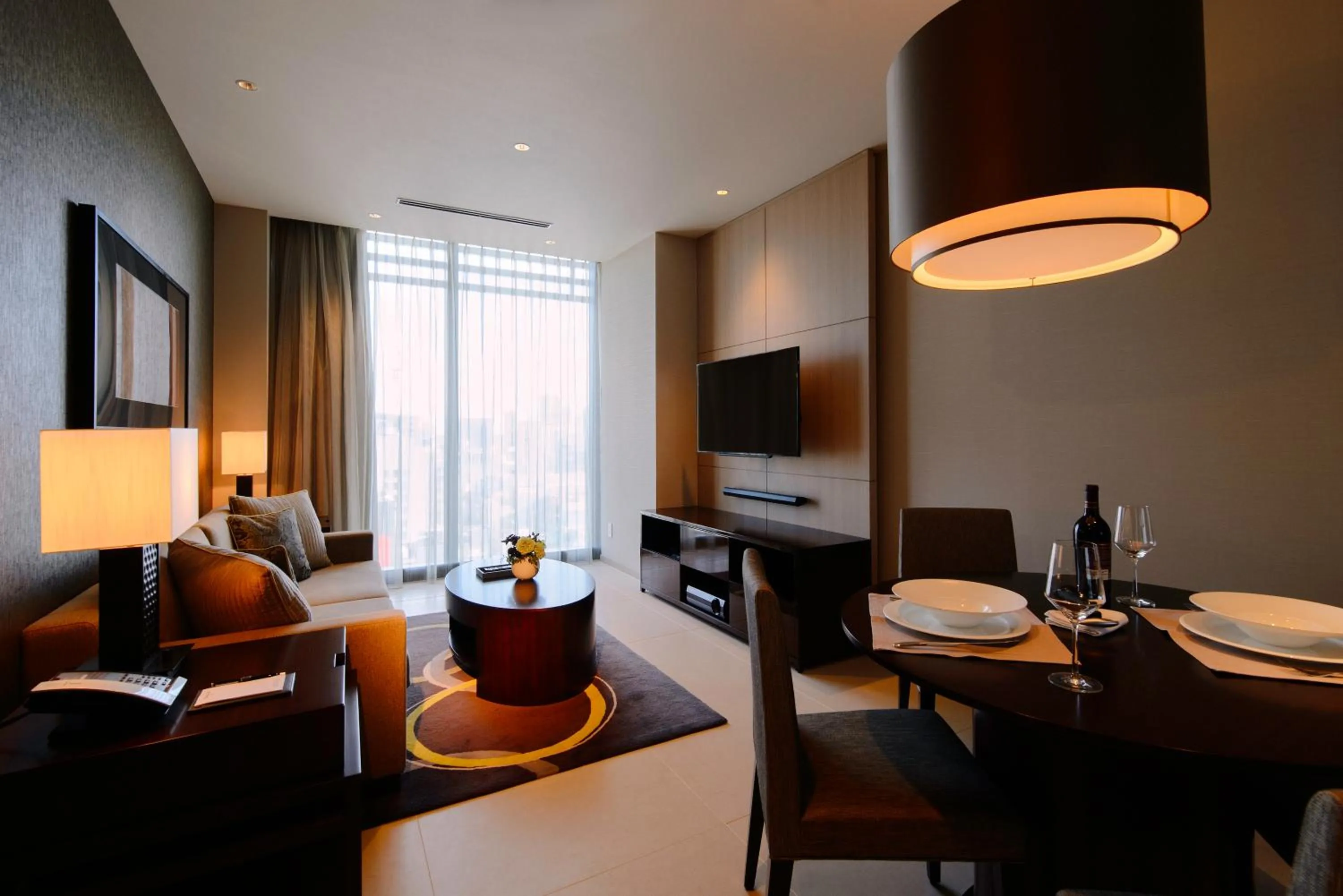 Living room in Oakwood Premier Tokyo