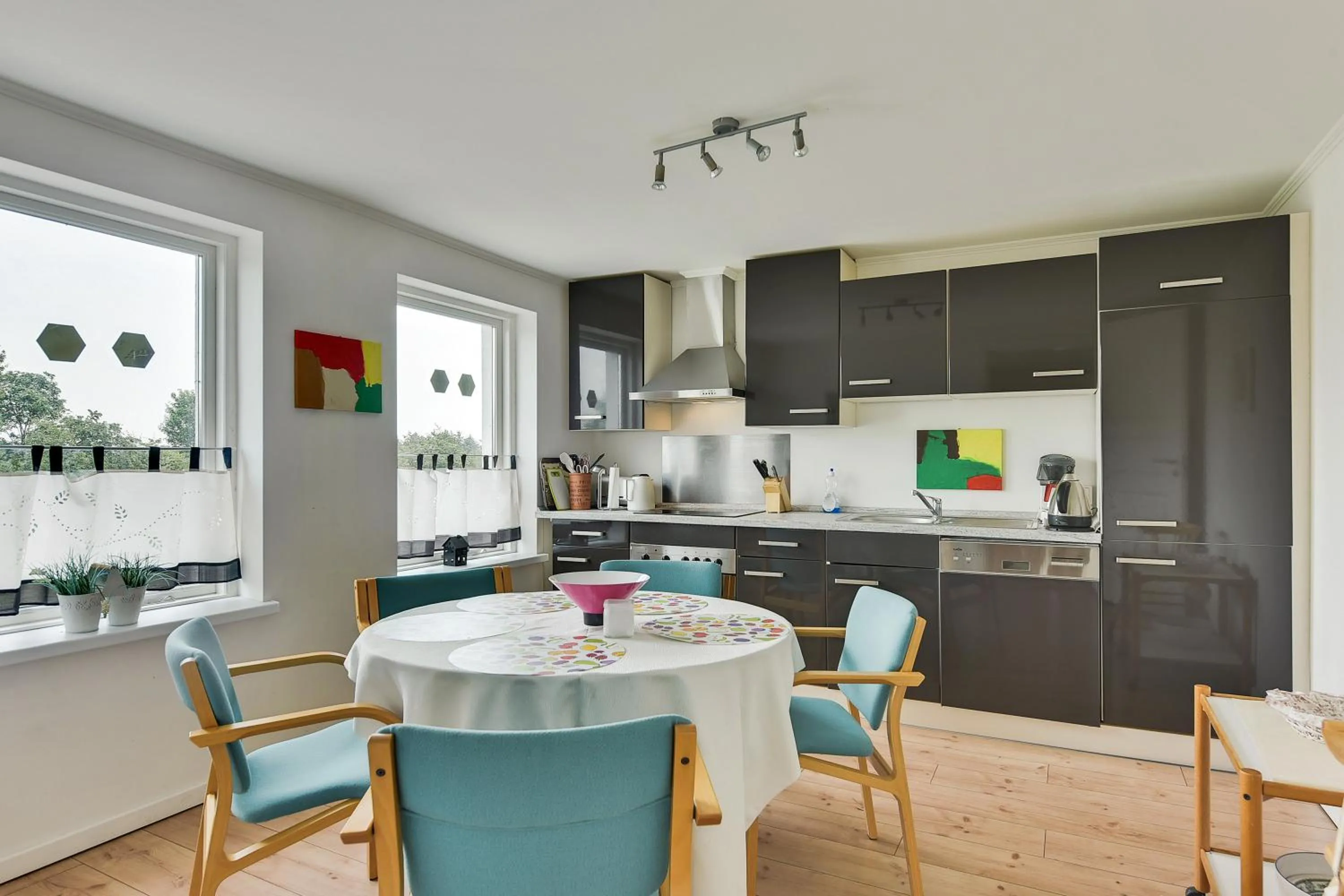 Kitchen or kitchenette in Bjerndrup Lejlighed