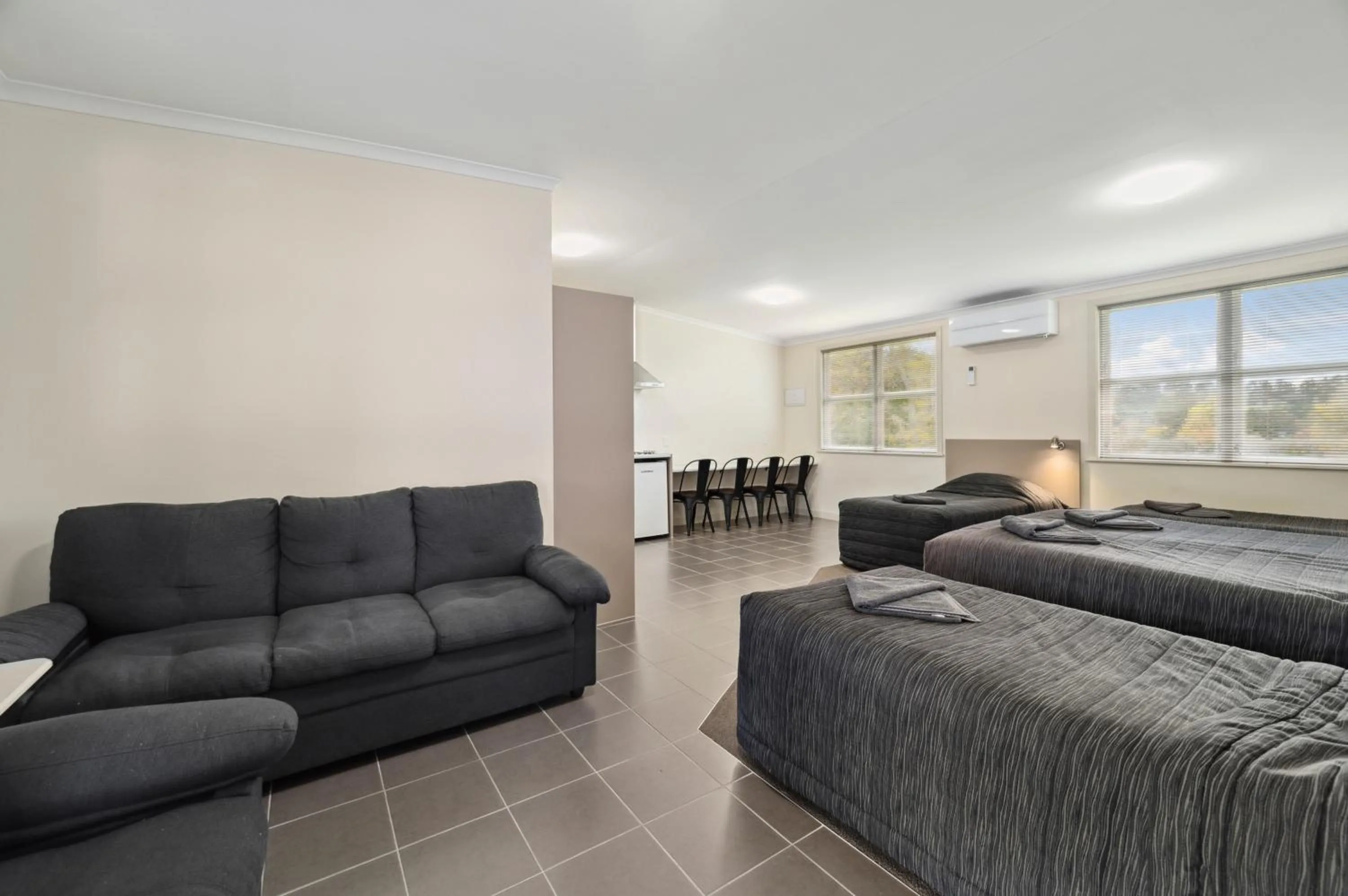 Seating area in Mahoe Motel