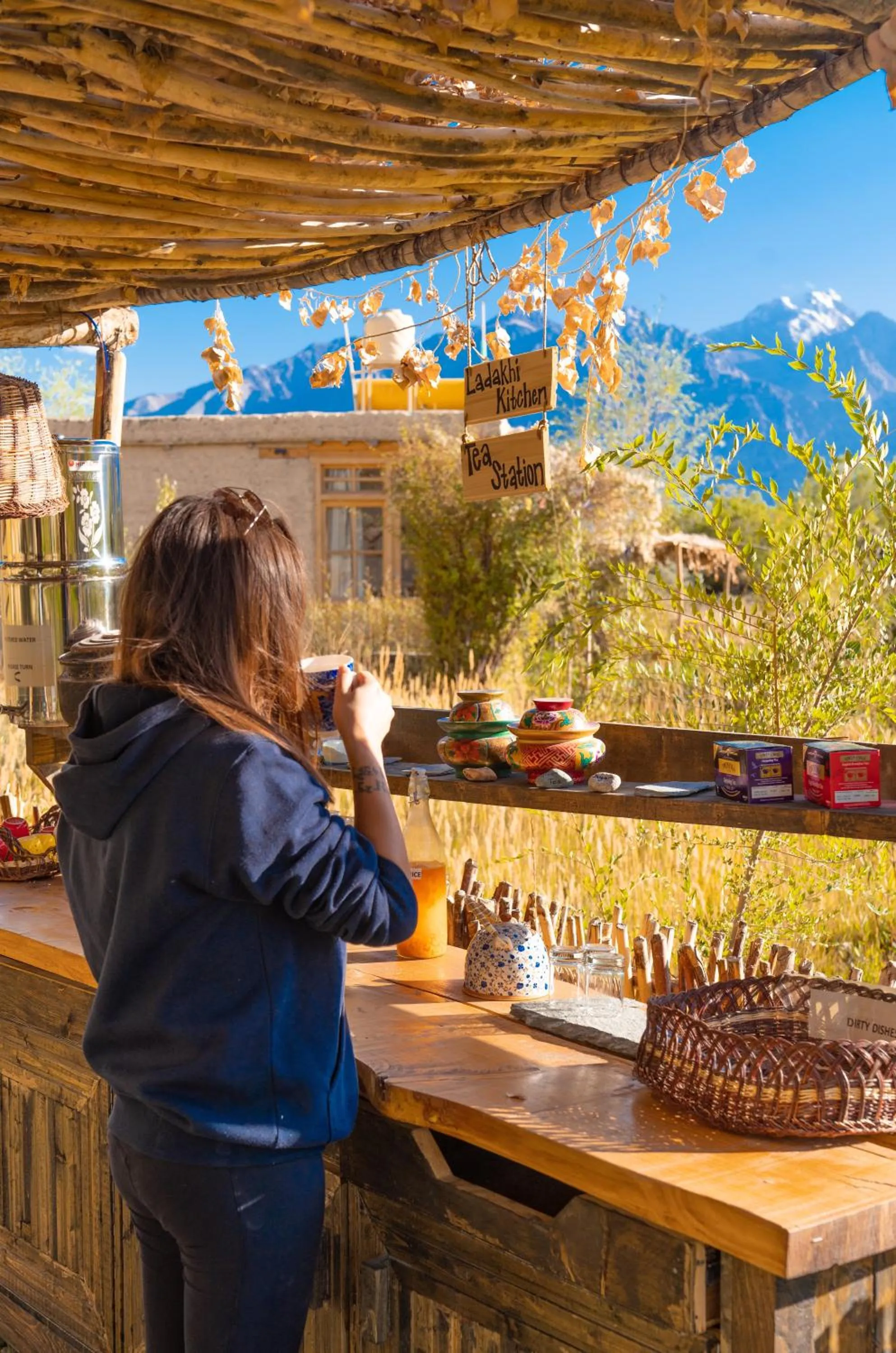 Coffee/tea facilities in Lchang Nang Retreat-THE HOUSE OF TREES-Nubra Valley