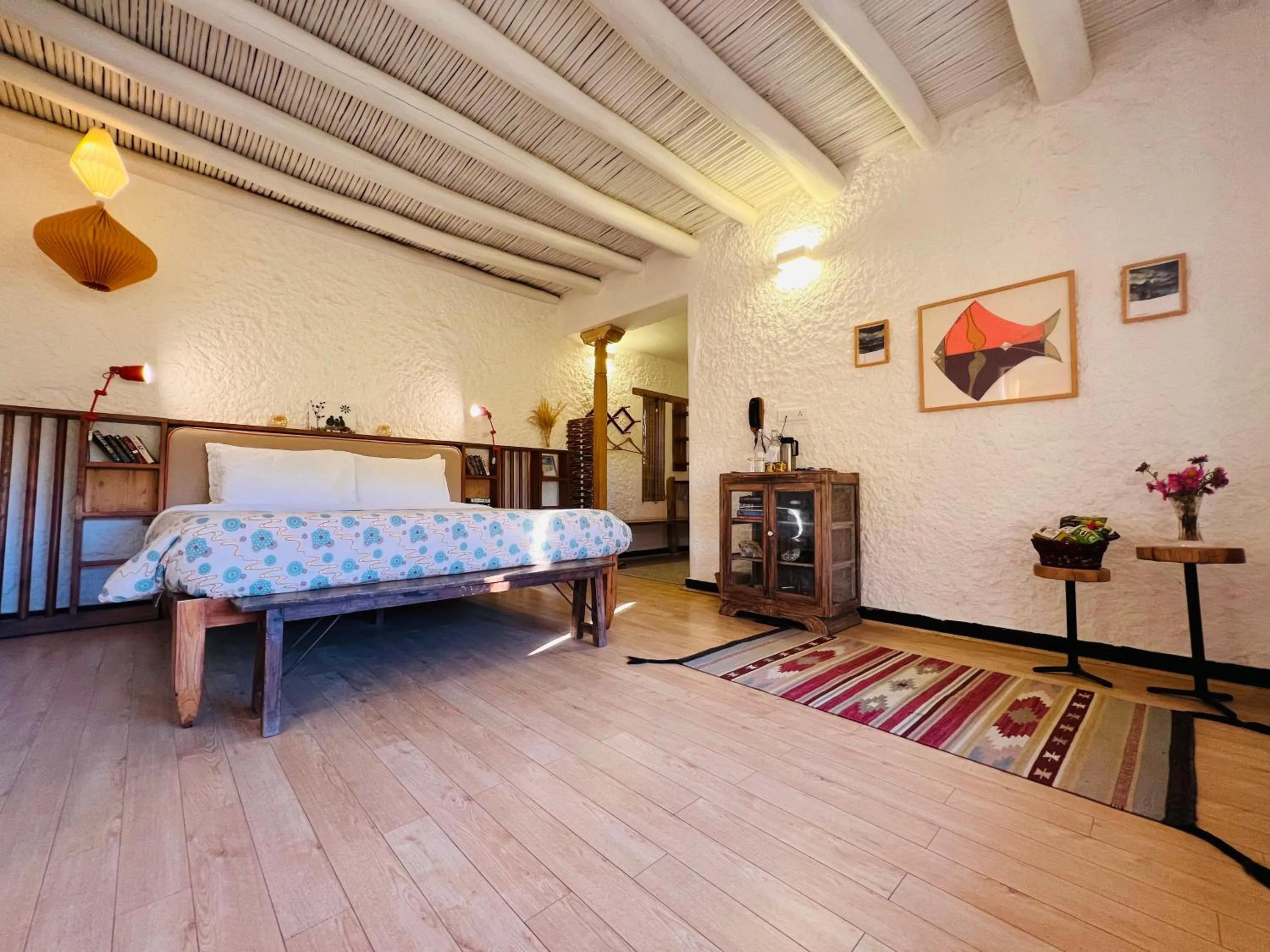 Bedroom, Bed in Lchang Nang Retreat-THE HOUSE OF TREES-Nubra Valley