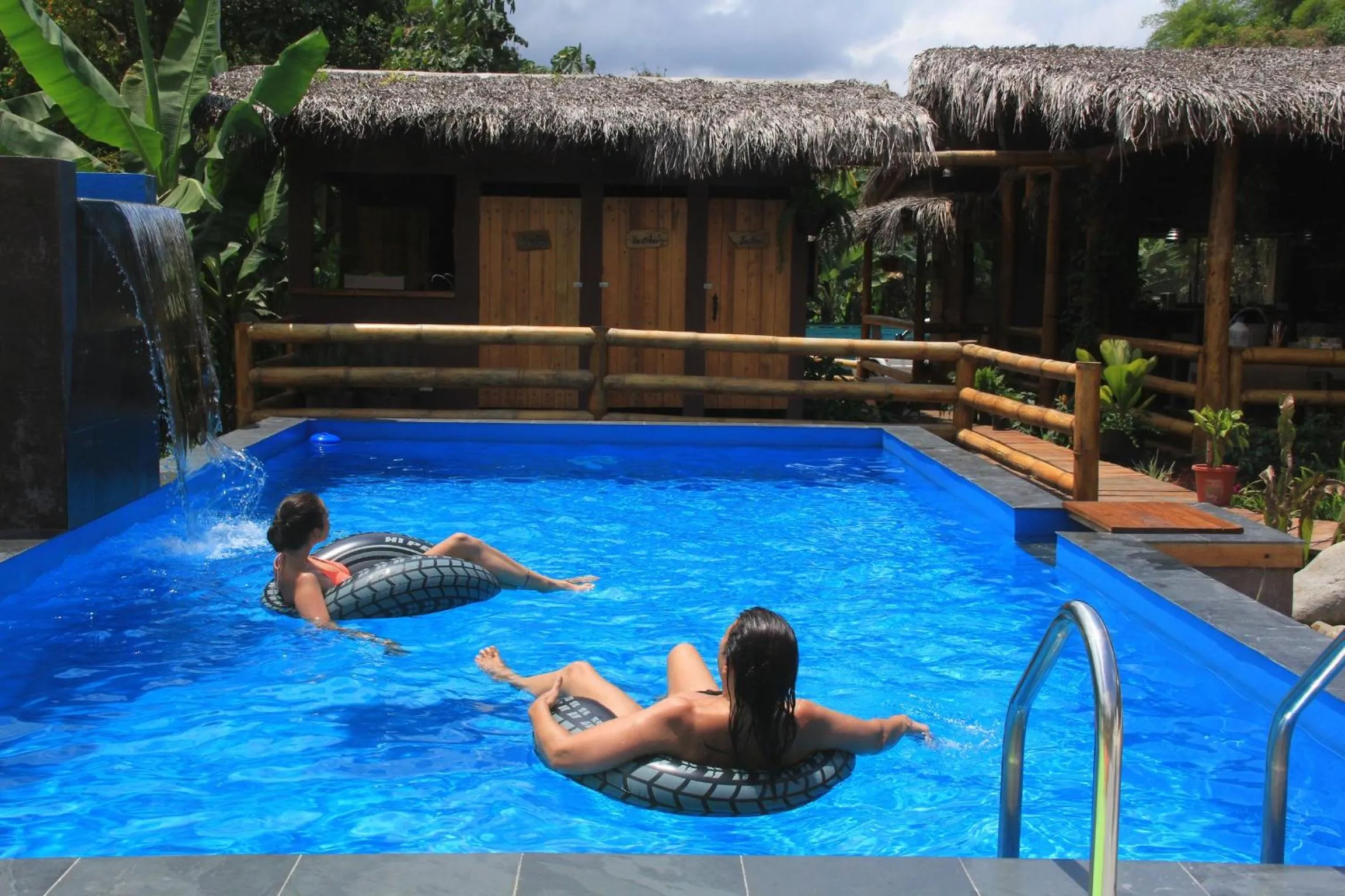 Pool view in La Bicok EcoLodge