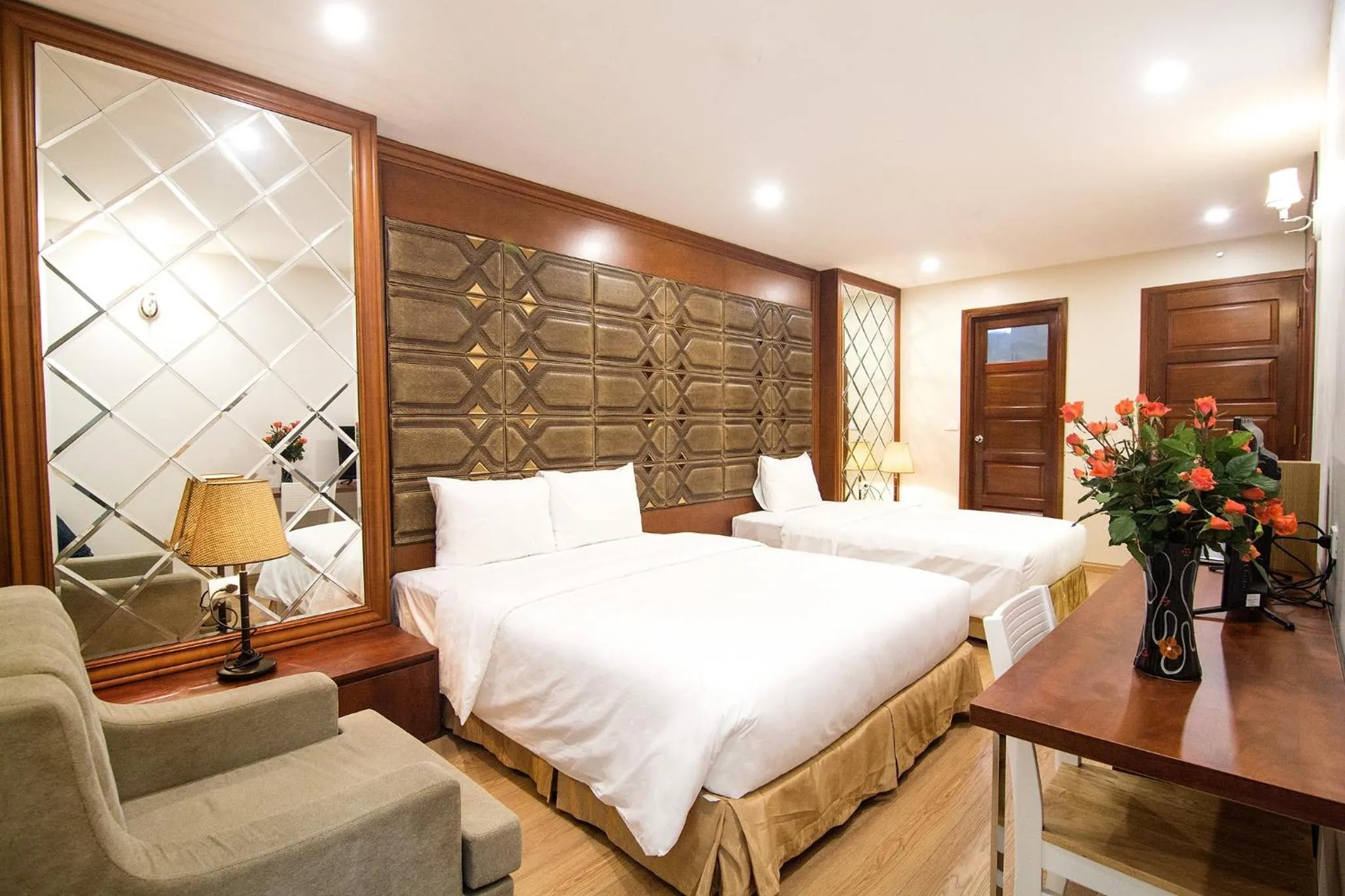 Bed in Canary Ha Noi Hotel