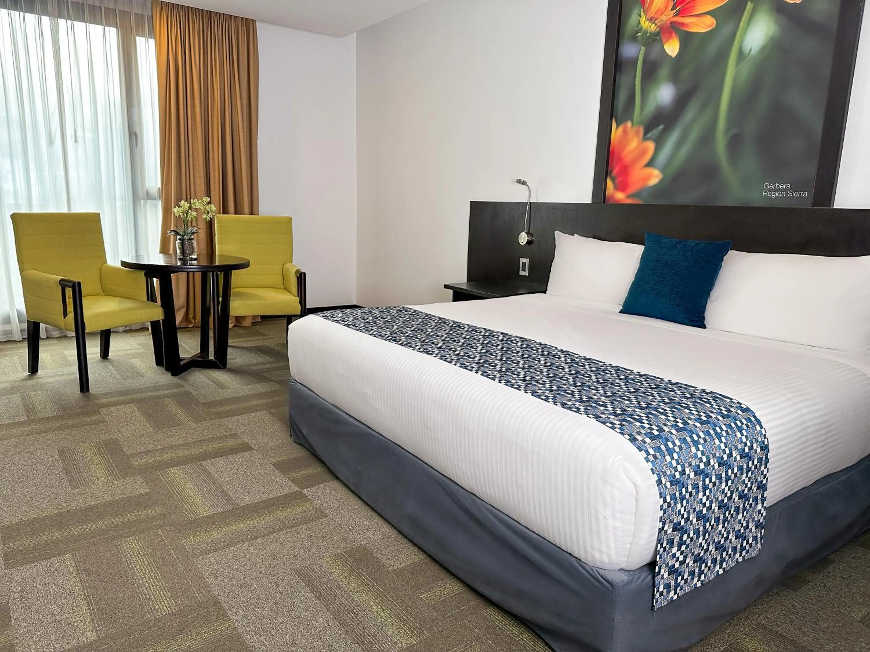 View (from property/room), Bed in Wyndham Quito Airport