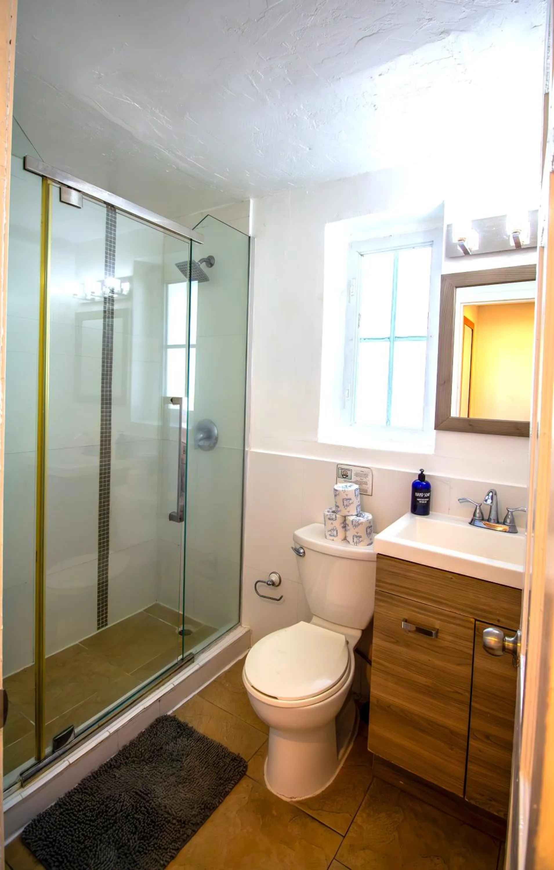 Shower in Courtyard Apartments Part of the Oasis Casita Collection