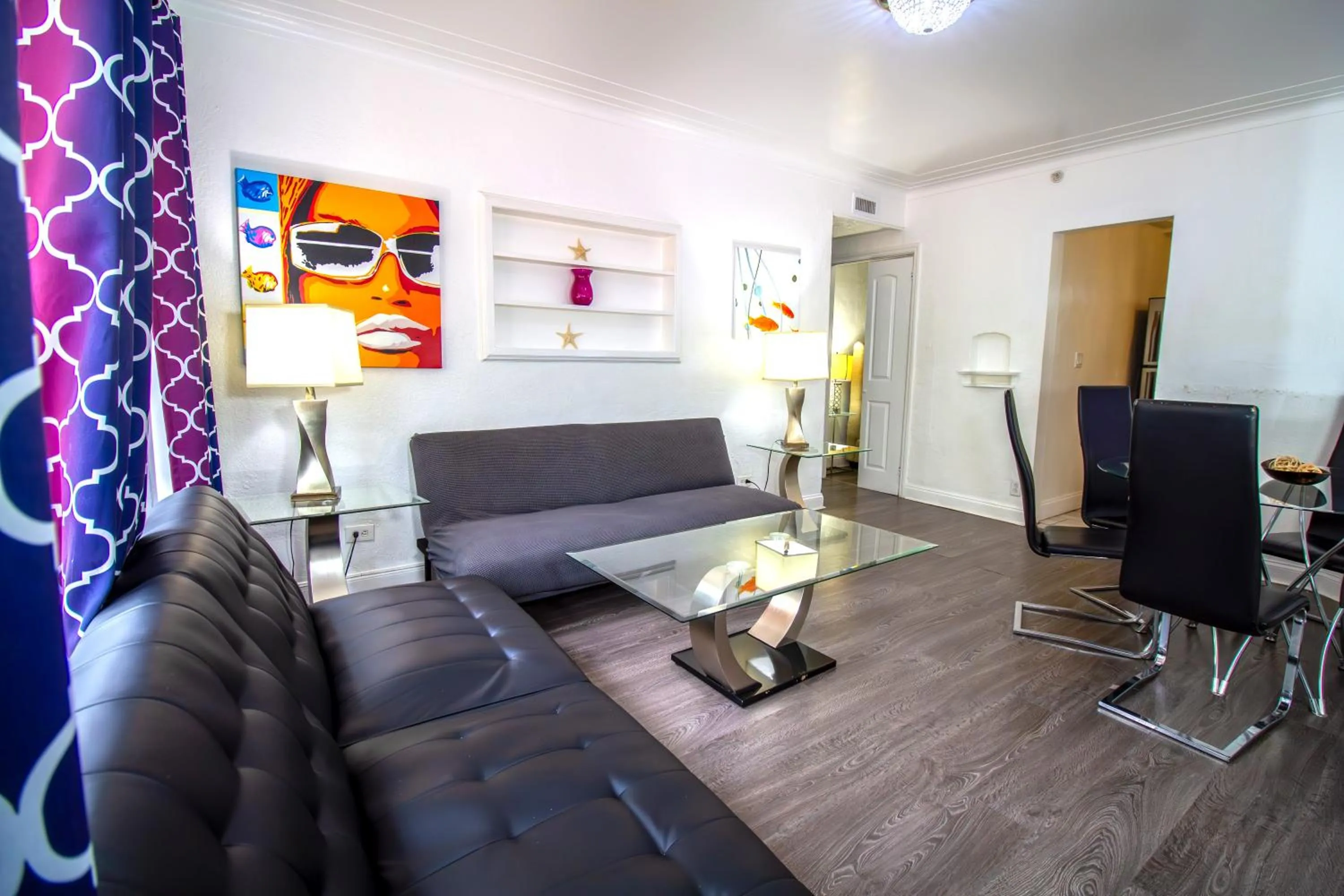 Living room in Courtyard Apartments Part of the Oasis Casita Collection